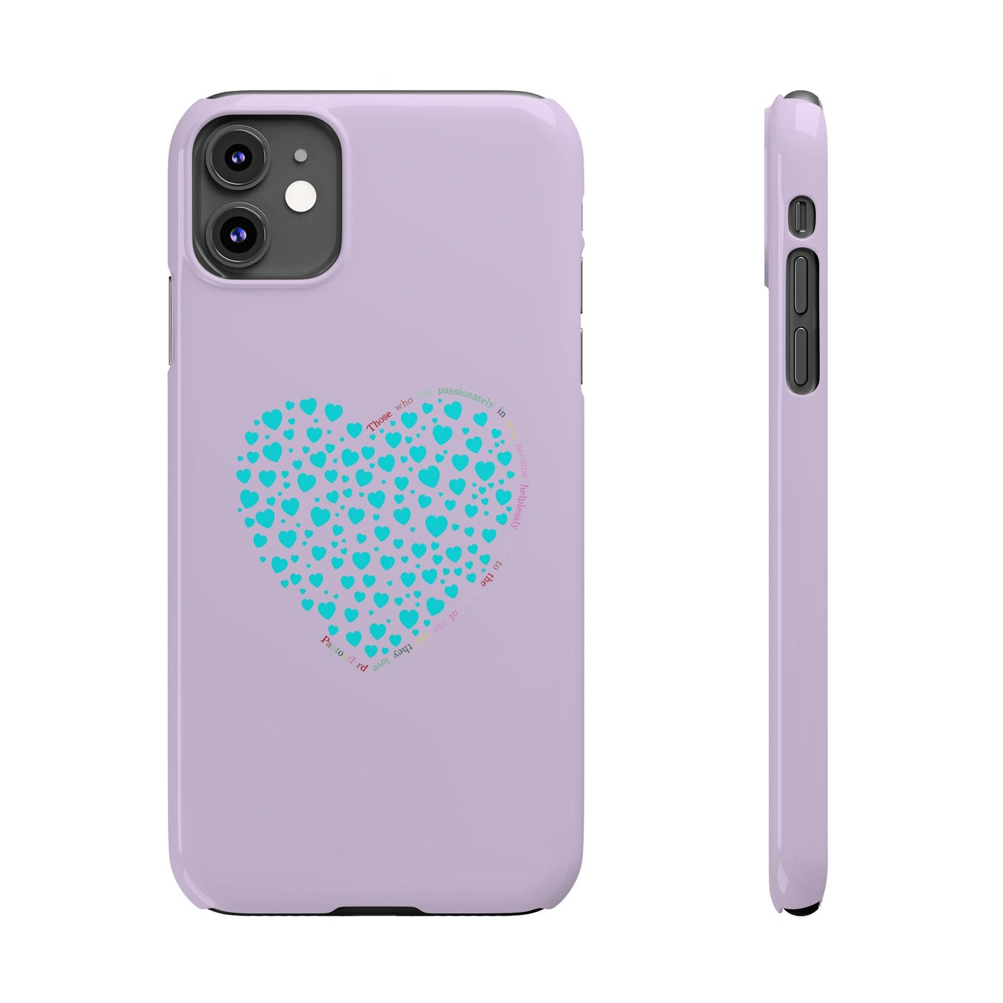 Funda delgada Mint Heart para iPhone