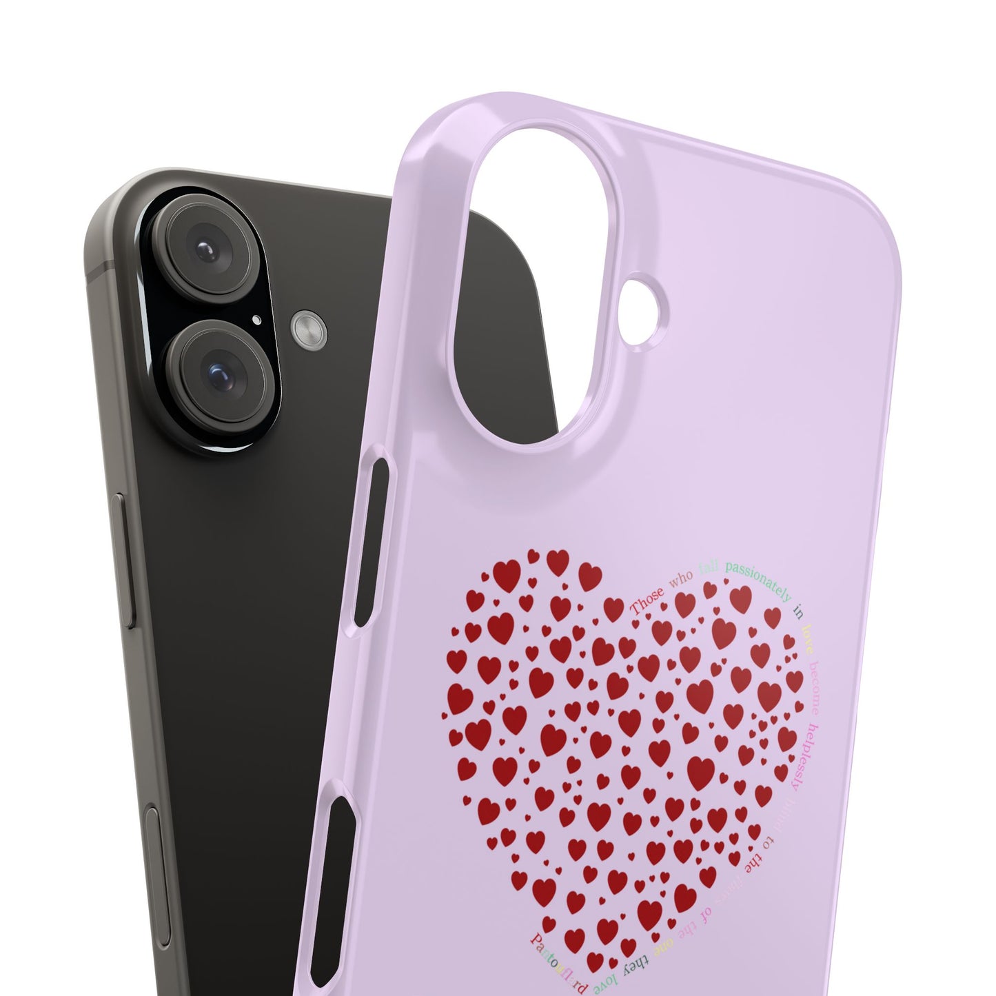 Funda delgada Red Heart para iPhone
