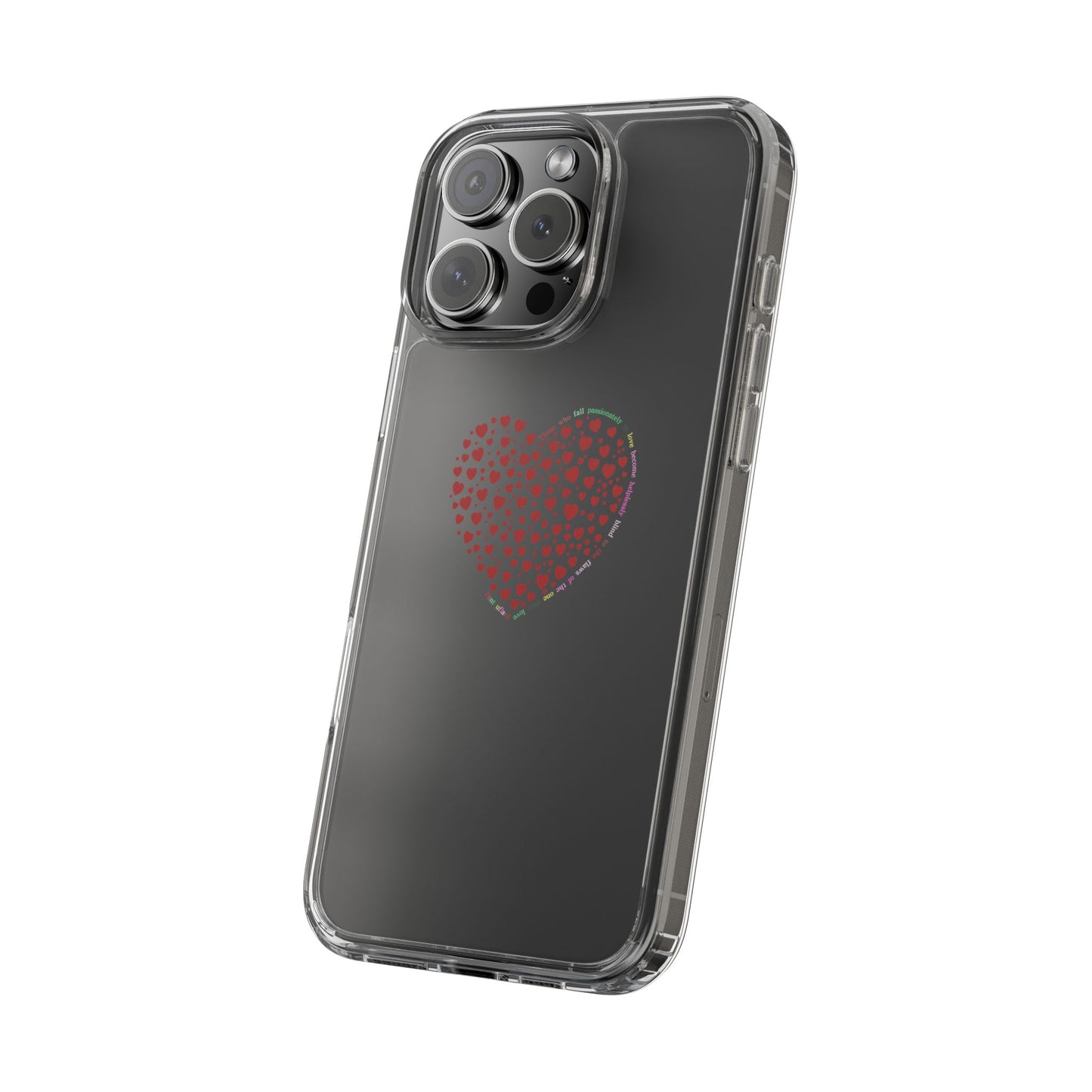 Red Heart Clear Phone Case