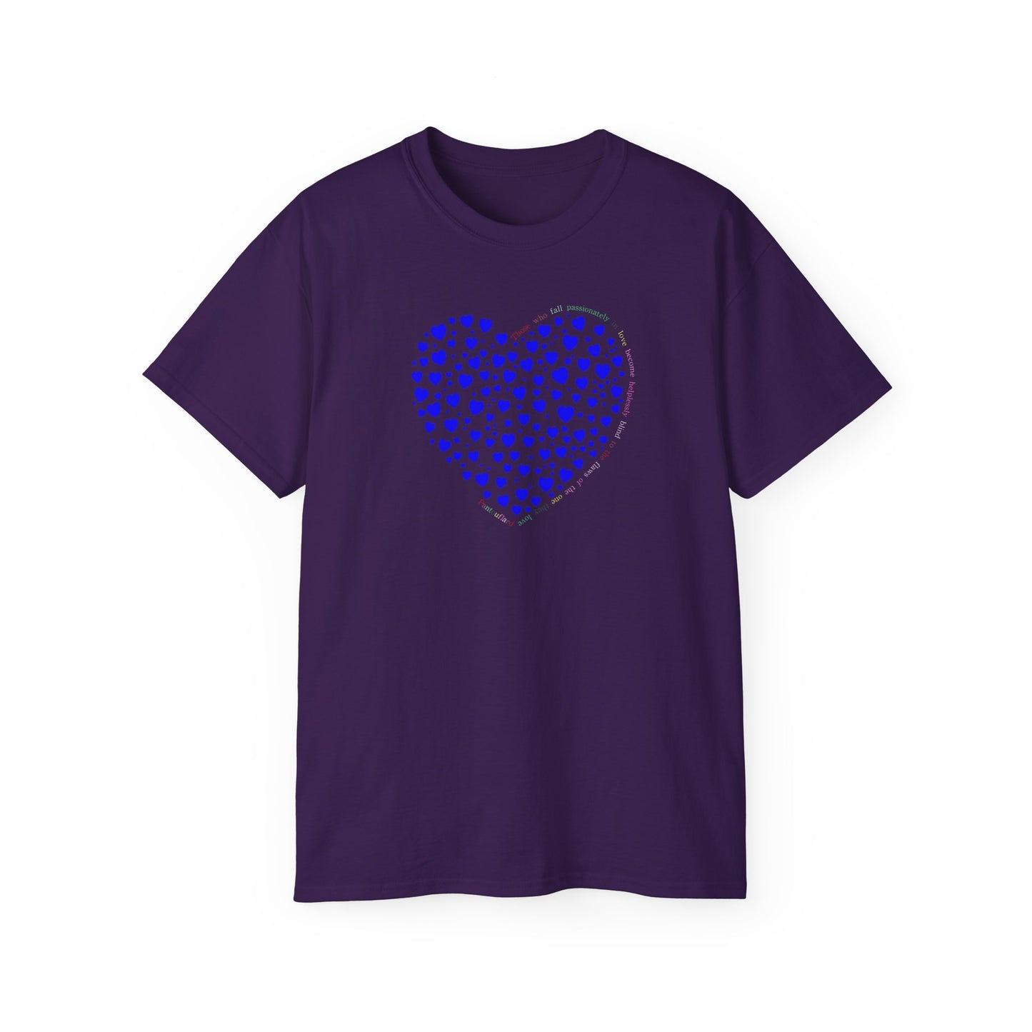 Blue Heart Unisex short sleeved T-shirt