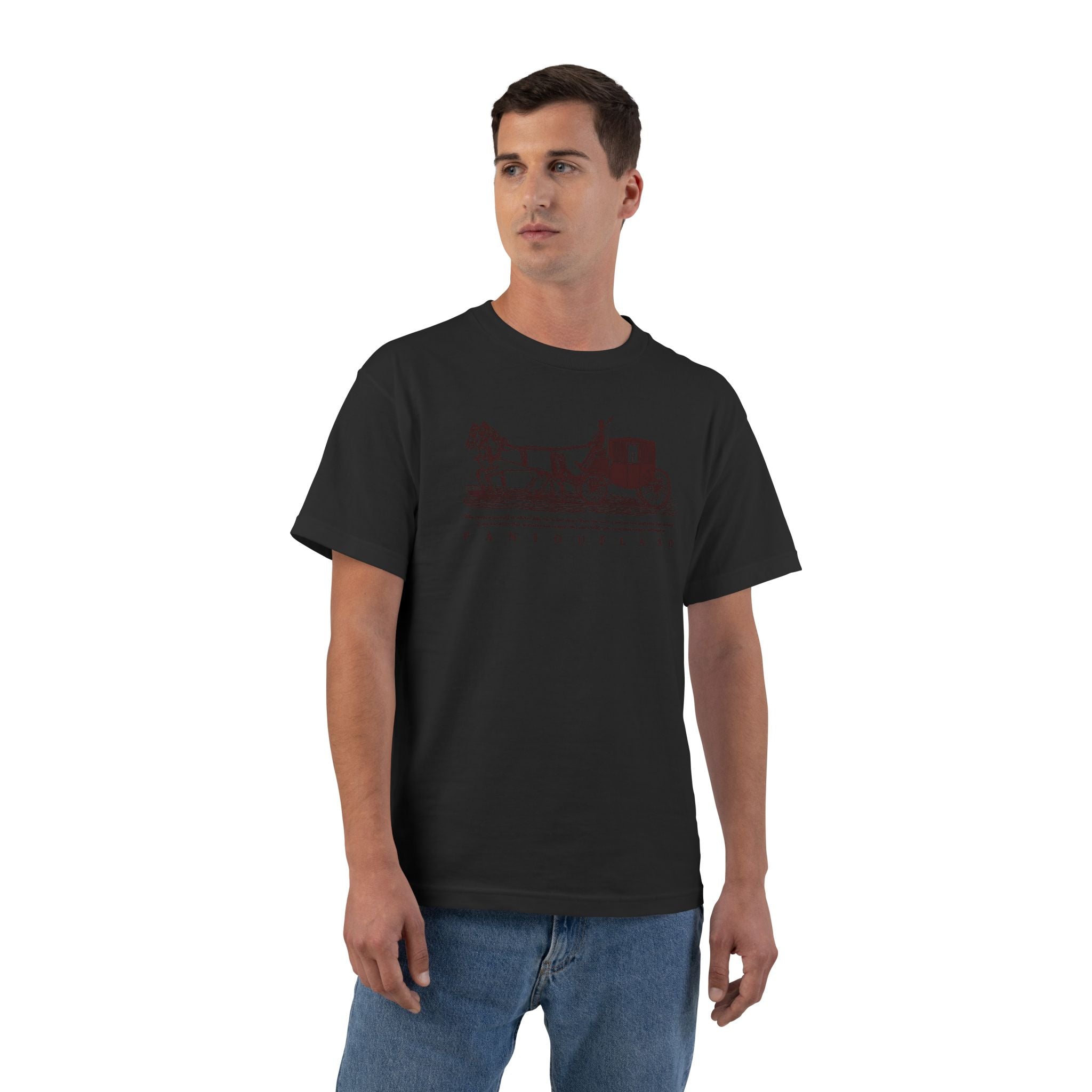 Unisex Burnt Orange Vintage Carriage Graphic 100% Cotton T-Shirt