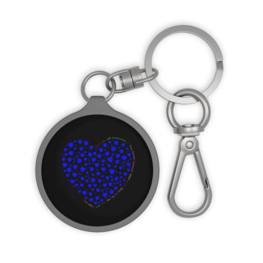 Blue Heartfelt Keyring Tag