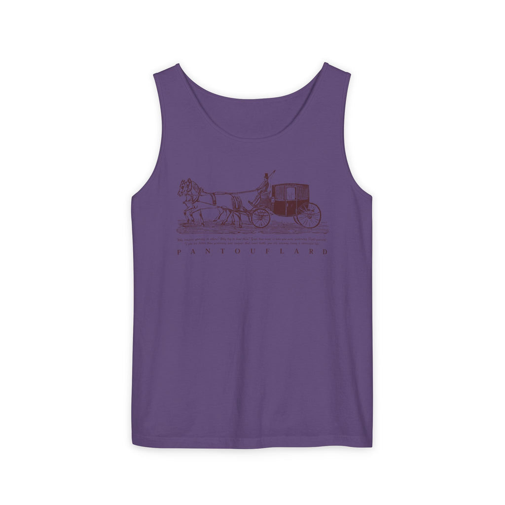 Unisex Brick Red Pantouflard Carriage Cotton Garment-Dyed Tank Top