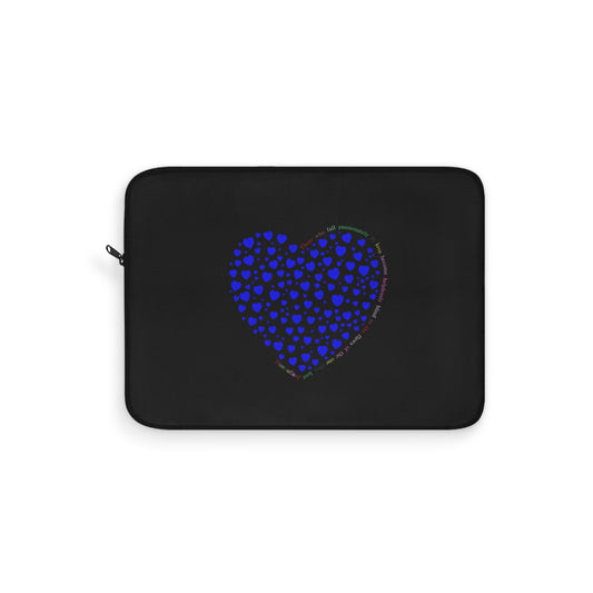 Blue Heart Design Laptop Protector