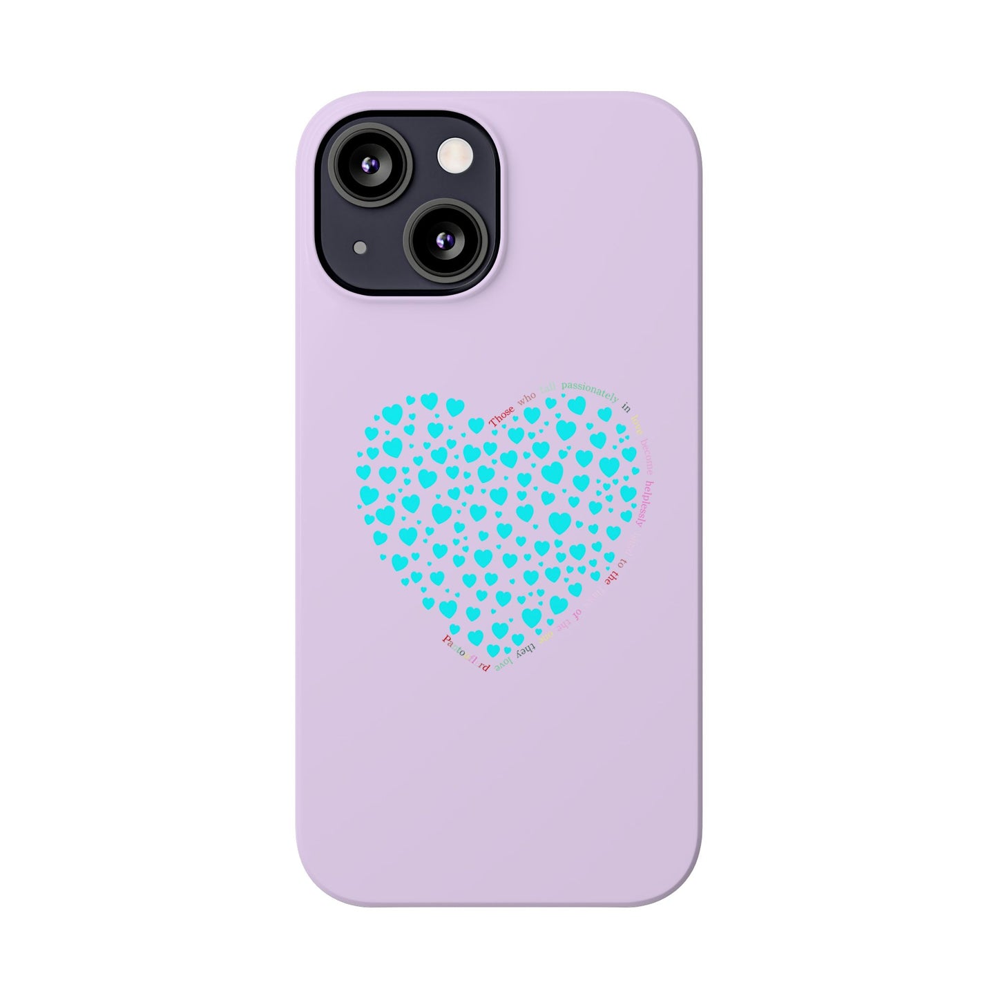 Funda delgada Mint Heart para iPhone