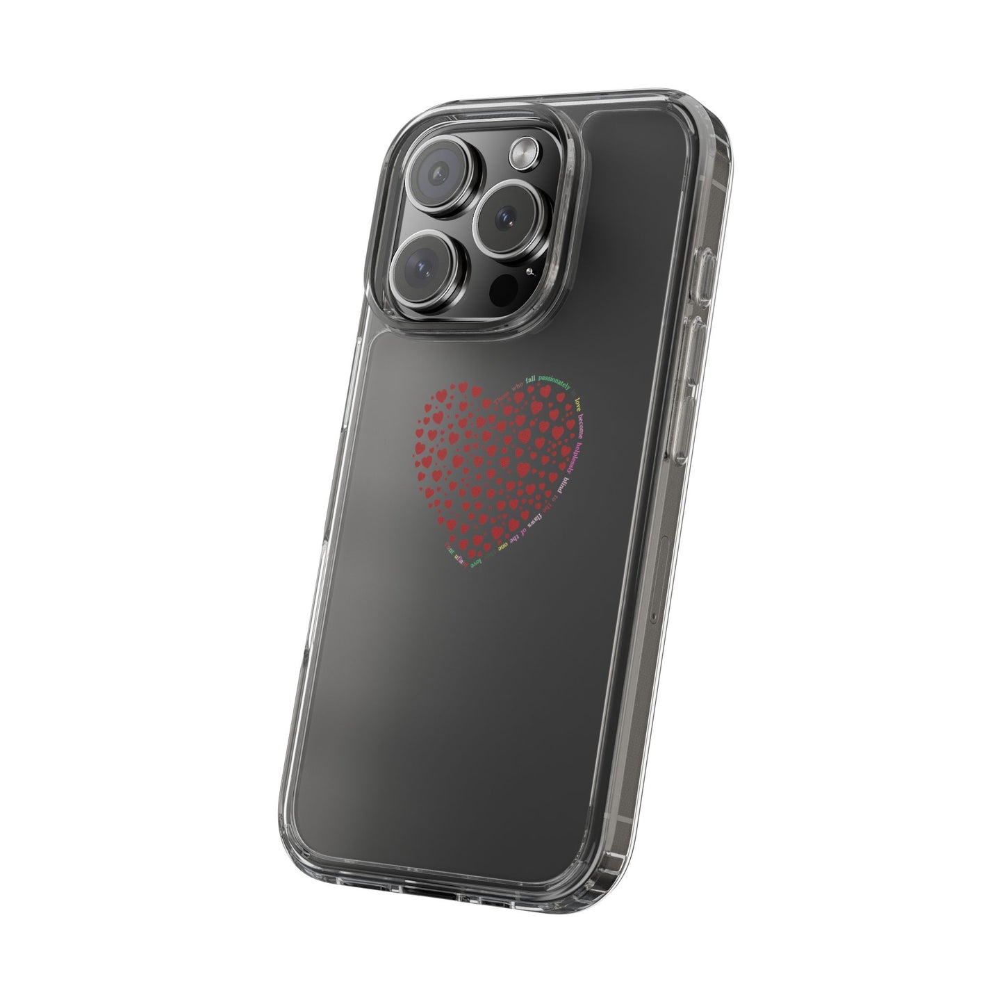 Red Heart Clear Phone Case