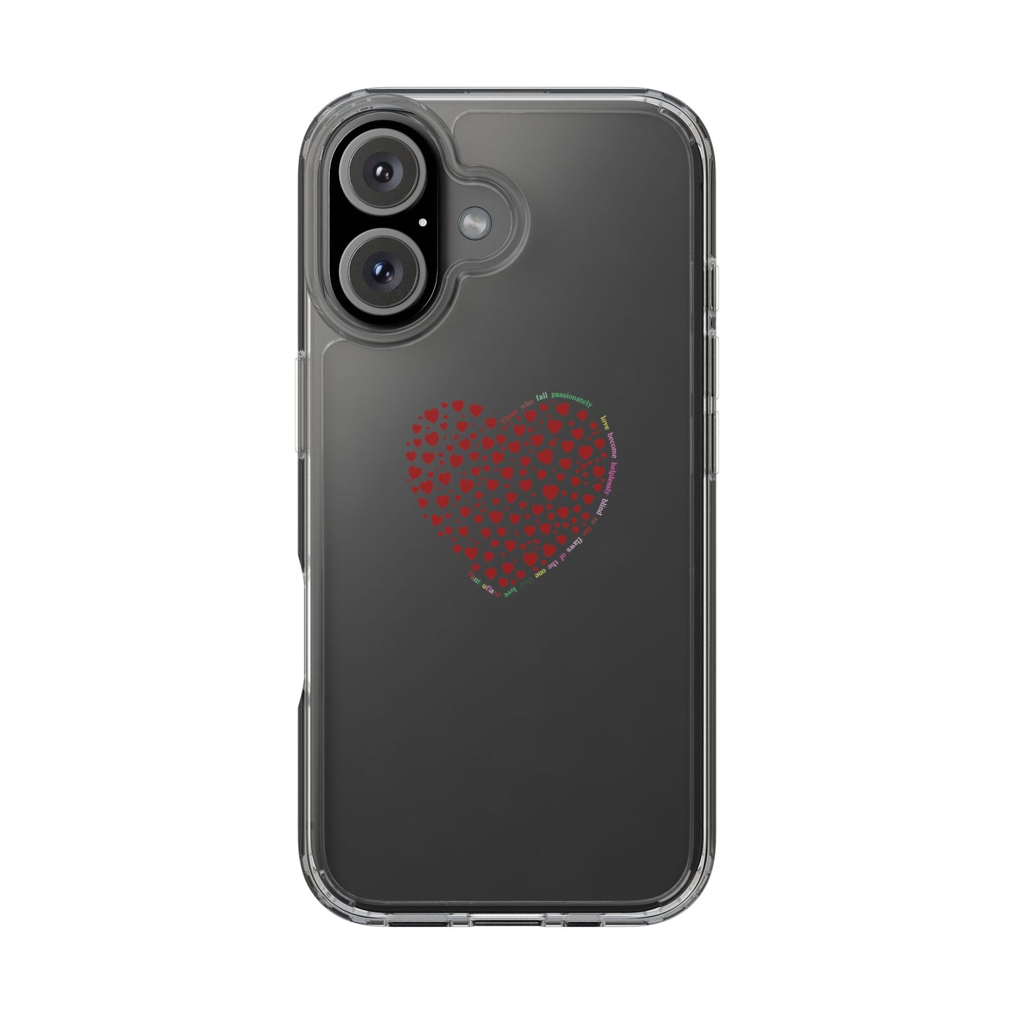 Red Heart Clear Phone Case