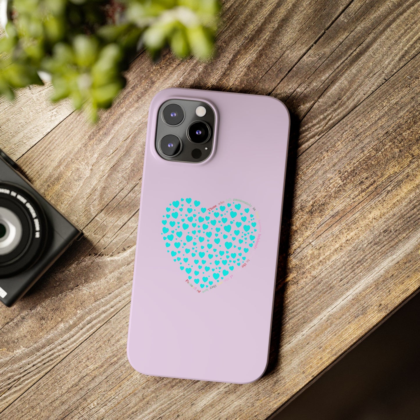 Funda delgada Mint Heart para iPhone