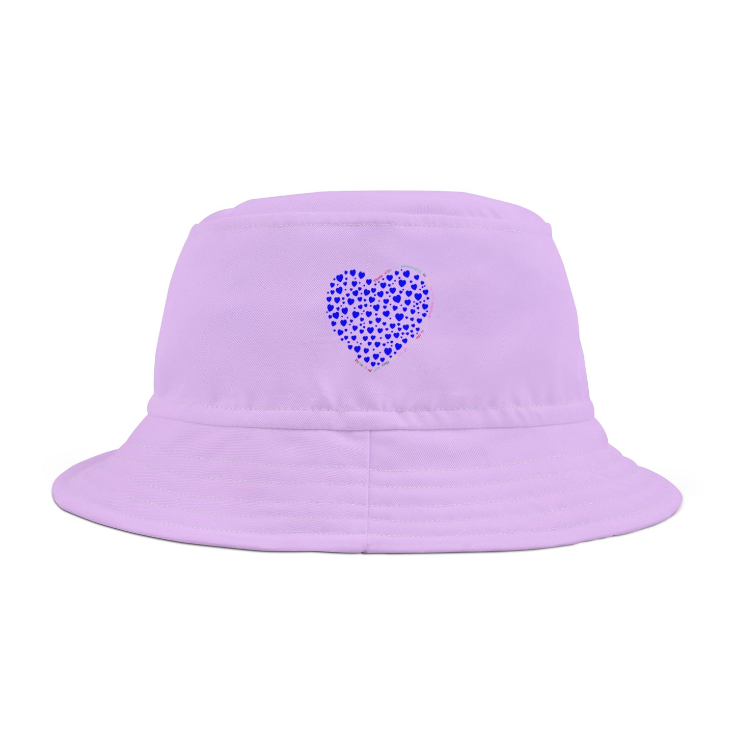 Blue Heart Design Bucket Hat