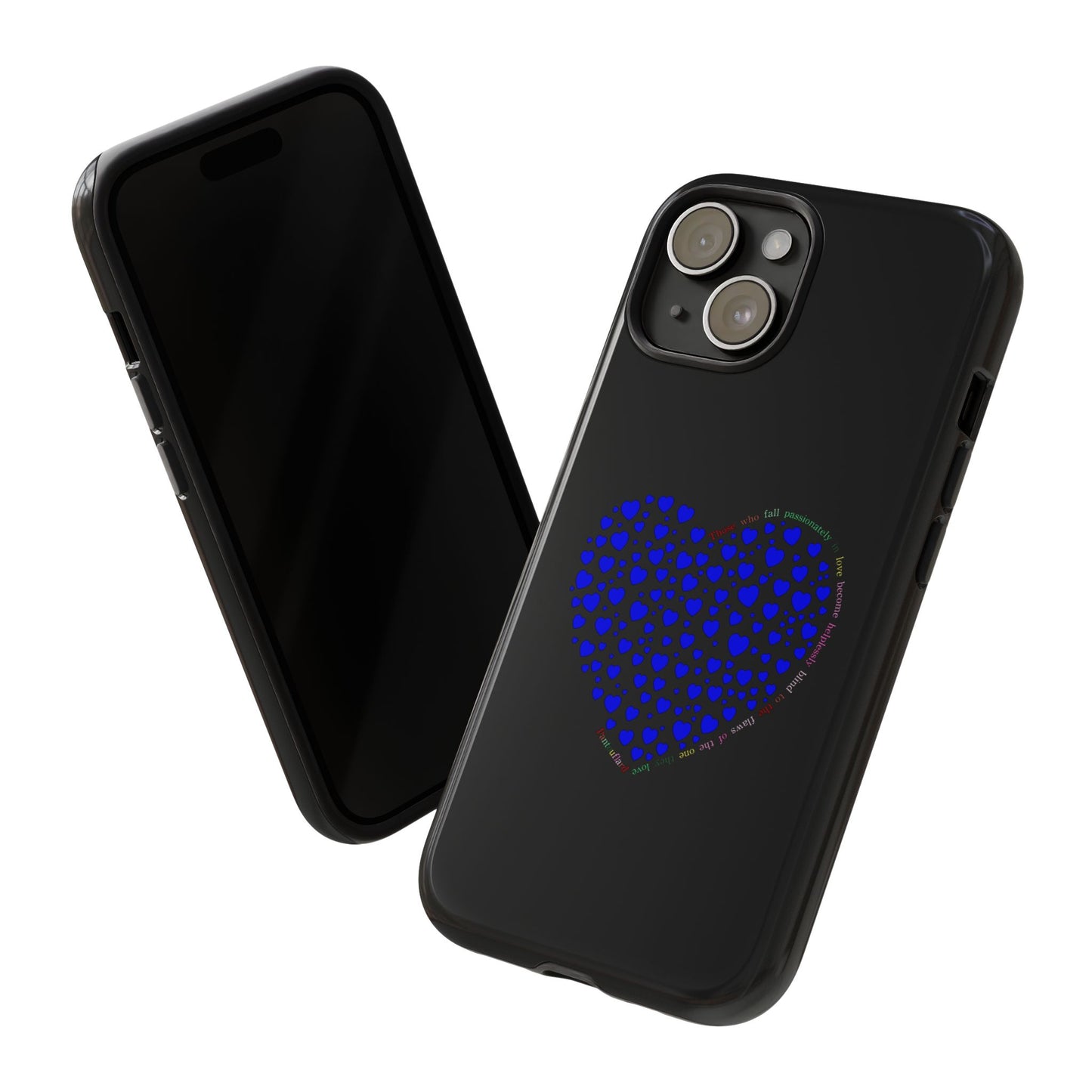 Fundas de corazón azul para teléfonos iPhone, Galaxy, Google Pixel (54 tipos)