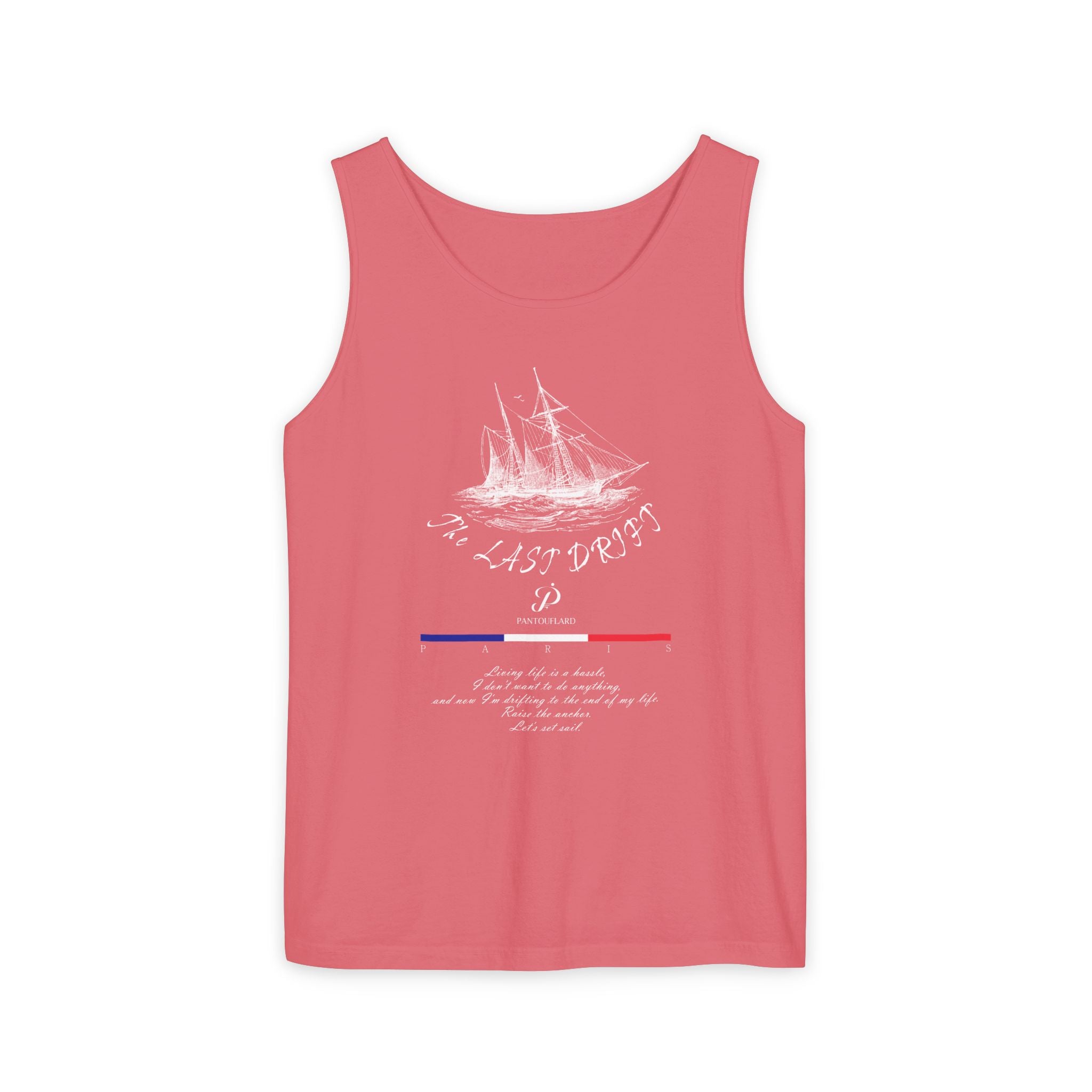 Unisex Black Last Drift Cotton Garment-Dyed Tank Top