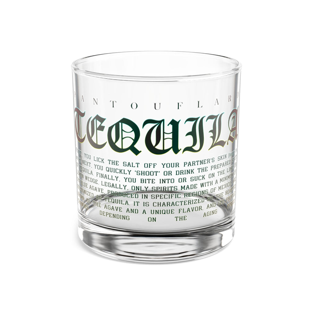 Clear Pantouflard Green Gothic Tequila 10oz Rocks Glass