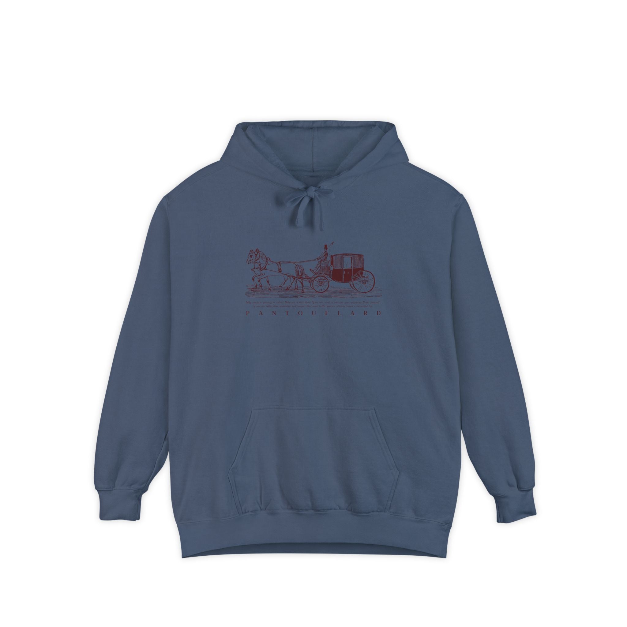 Old Money Equestrian Heritage Hoodie - The Heritage Carriage I (Premium Garment-Dyed Heavyweight Fleece)