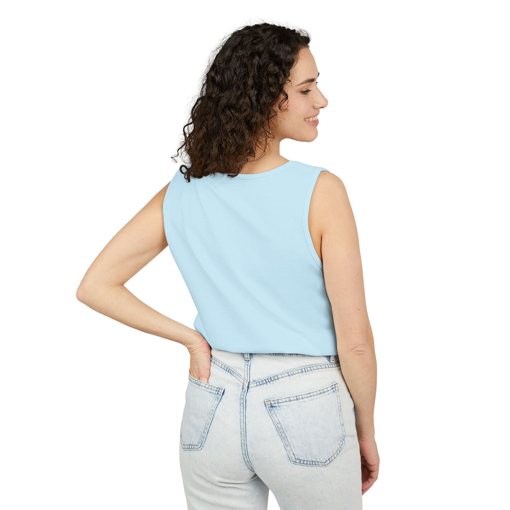 Unisex White Last Drift Cotton Garment-Dyed Tank Top