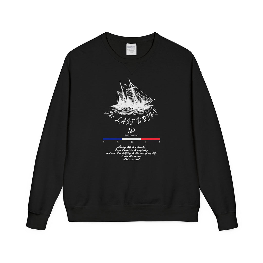 Old Money Nautical Heritage Crewneck - The Last Drift II (Paris Aesthetic Garment-Dyed Sweatshirt)