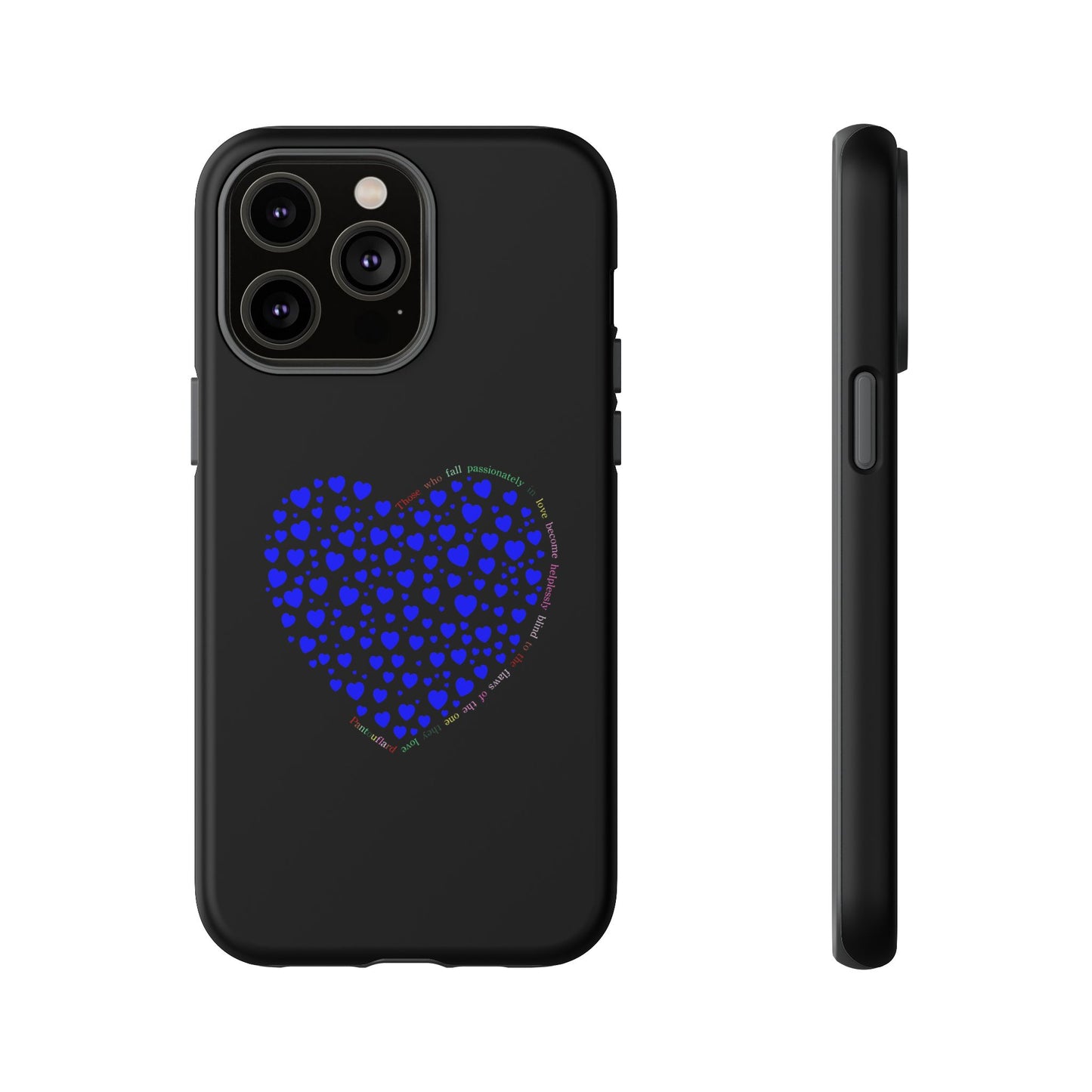 Fundas de corazón azul para teléfonos iPhone, Galaxy, Google Pixel (54 tipos)