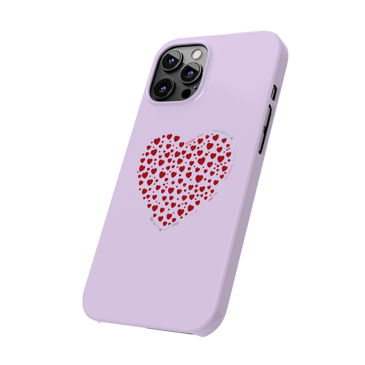 Funda delgada Red Heart para iPhone