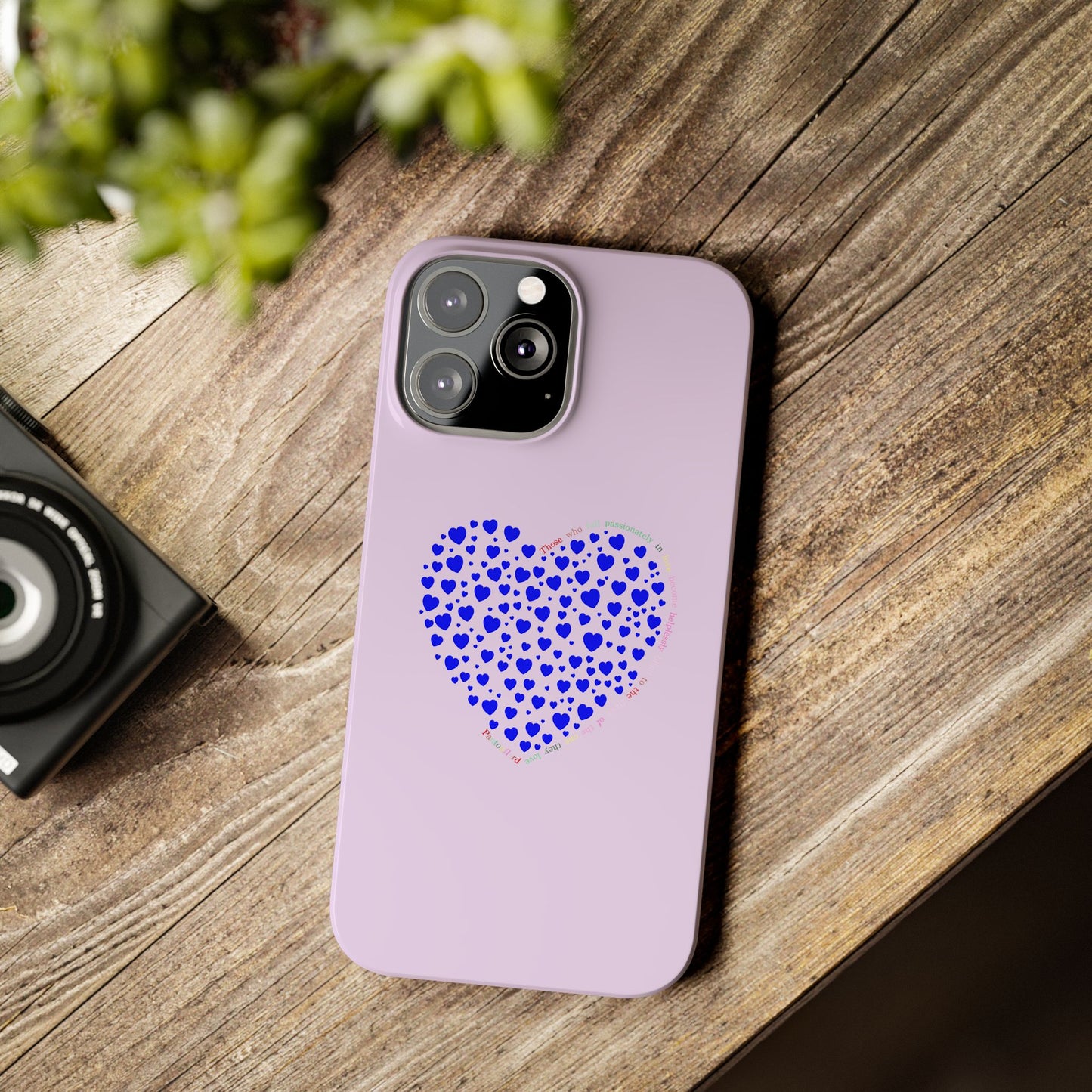 Funda delgada para iPhone Blue Heart