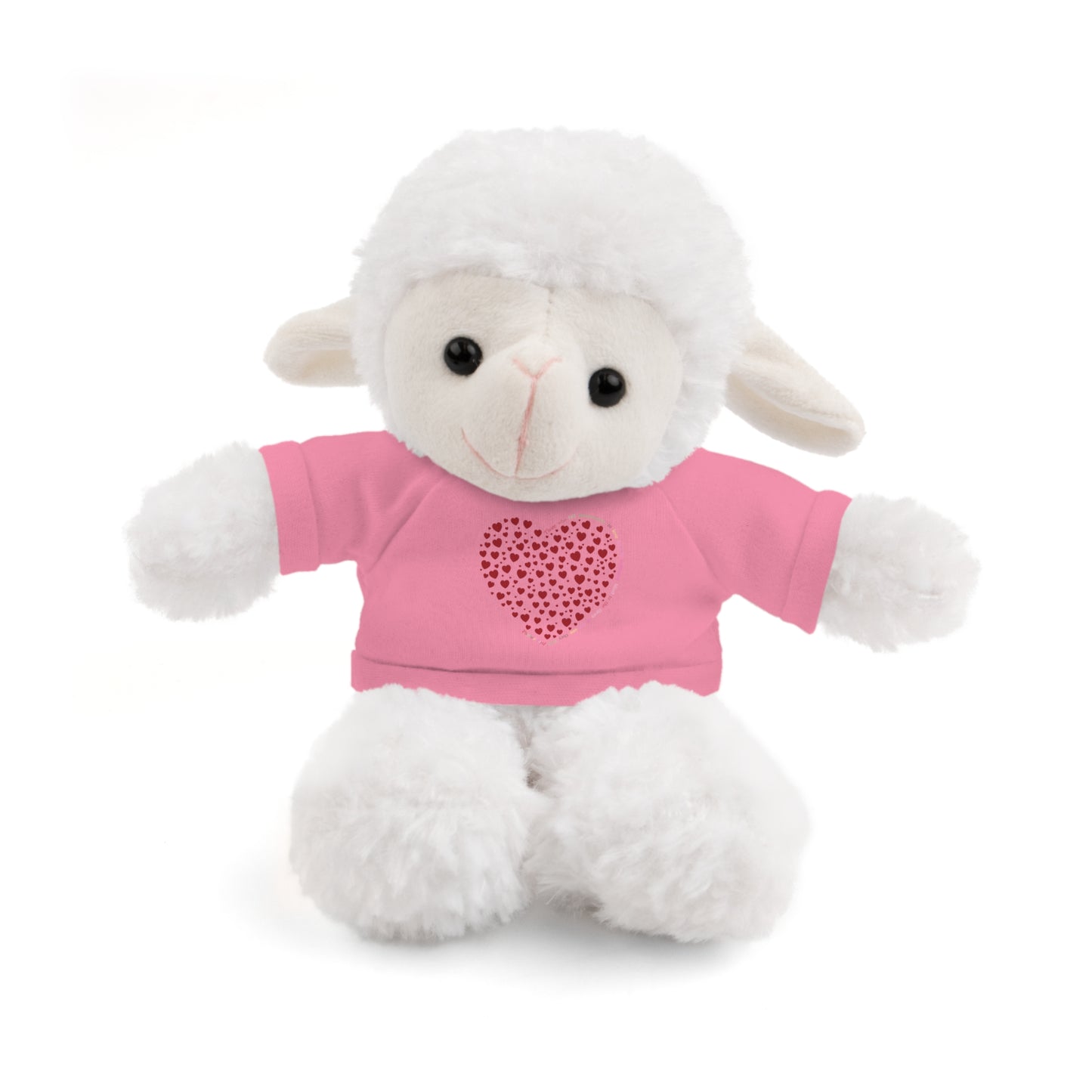 Personalized Stuffed Animal with Red Heart T-Shirt