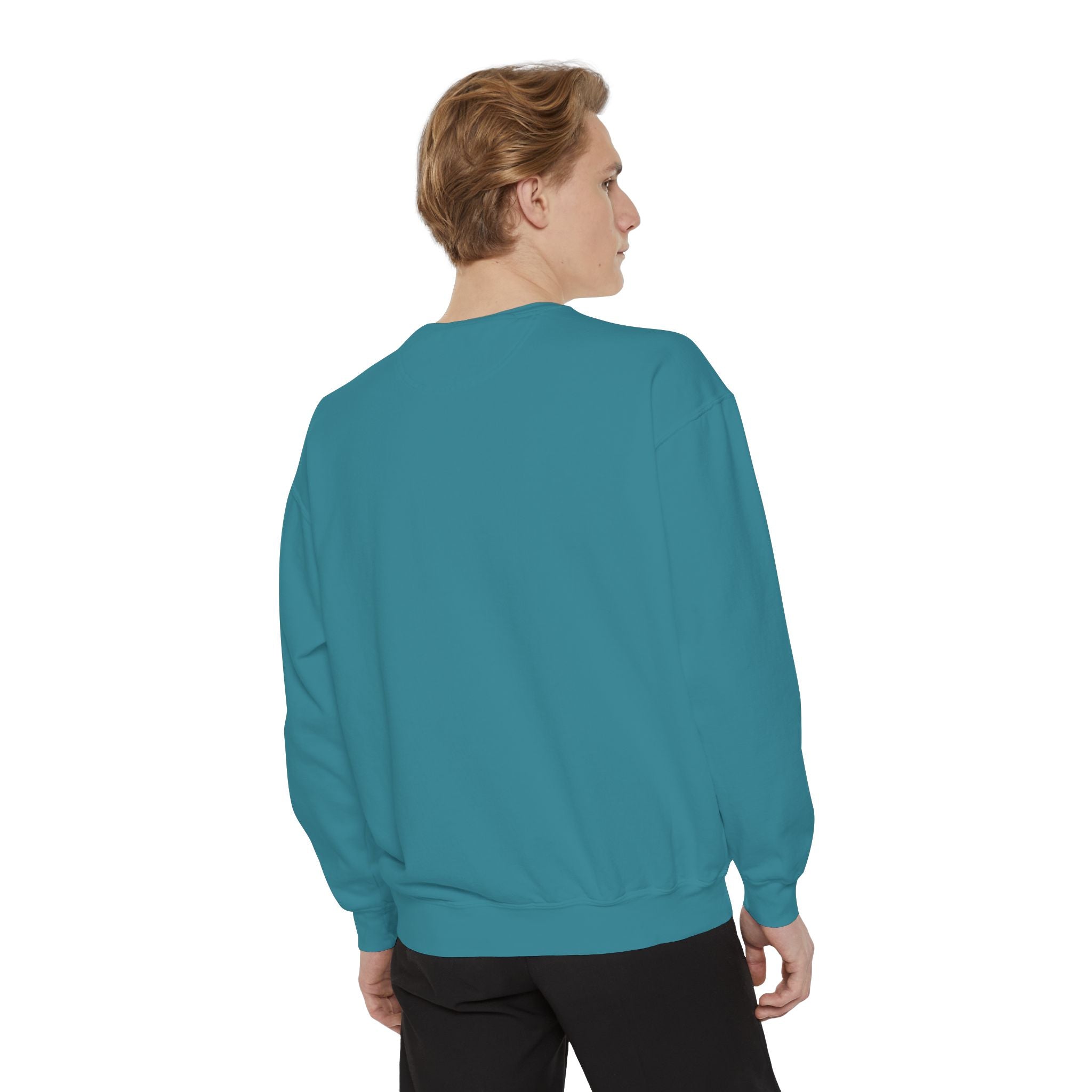 Unisex Navy Vintage Carriage Graphic Cotton Blend Sweatshirt
