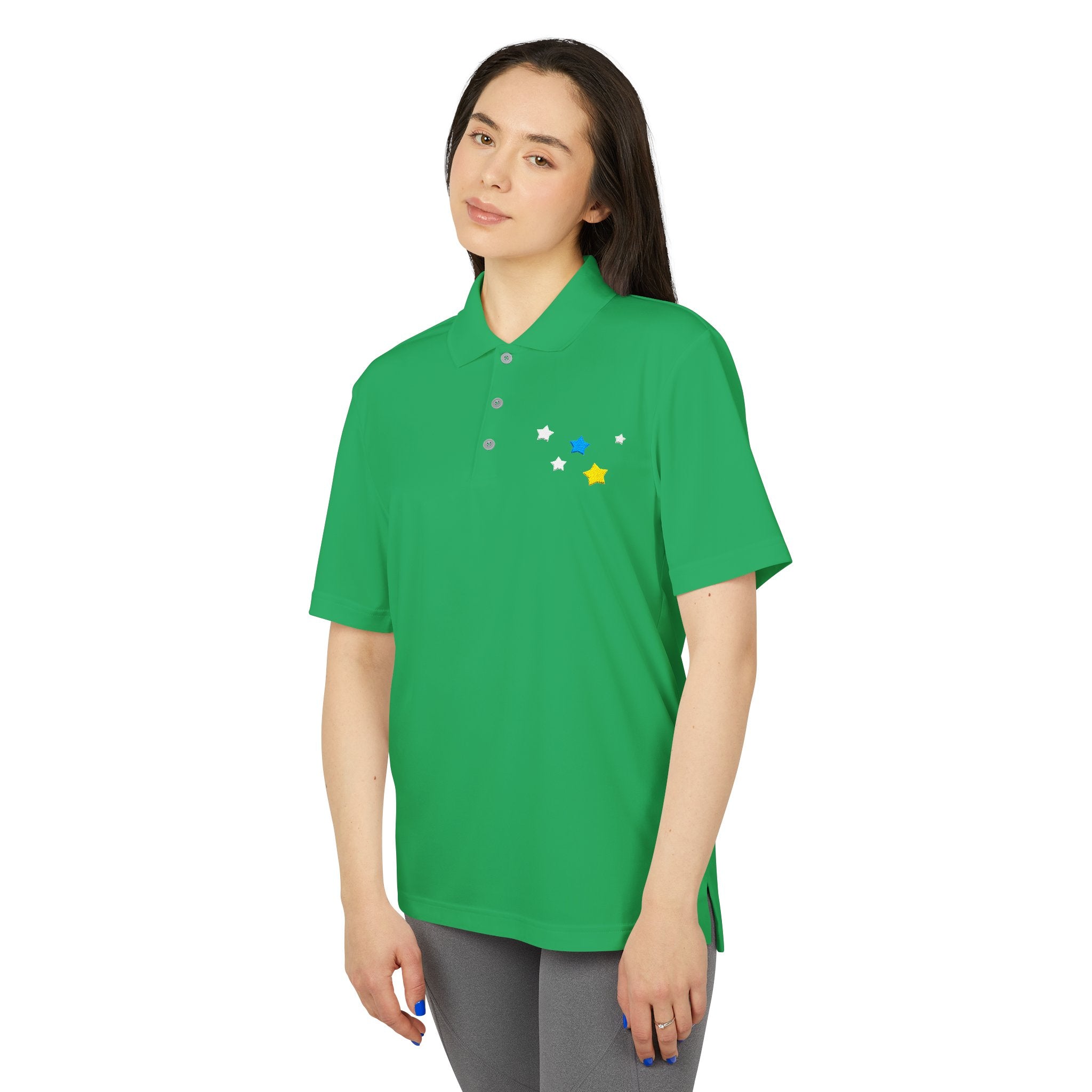 Adidas Unisex Cassiopeia Constellation Embroidered Polo - W-Shape Performance Shirt