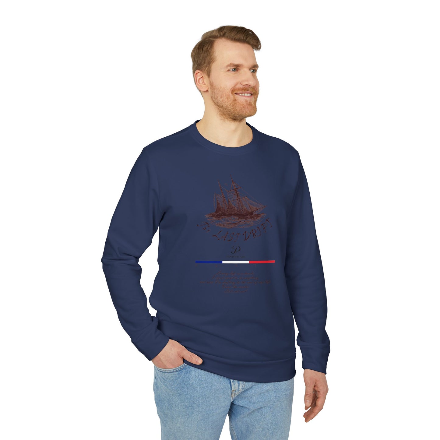 Adidas Nautical Adventure Crewneck Sweatshirt, Unisex Fleece Sweatshirt, Cozy Winter Apparel, Ideal Gift for Sailors, Comfortable Casual Wear