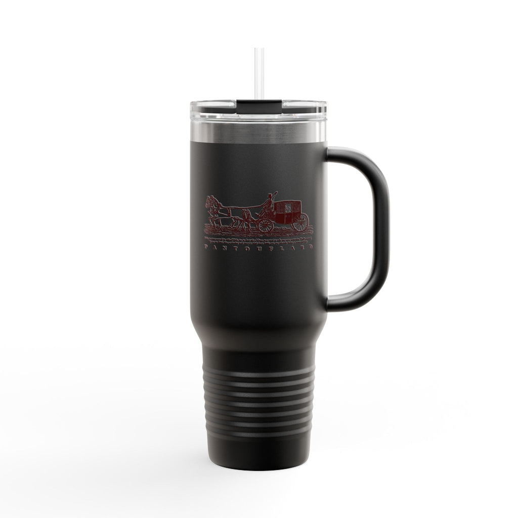 Olive Green Vintage Carriage Quote 40oz Stainless Steel Insulated Travel Mug