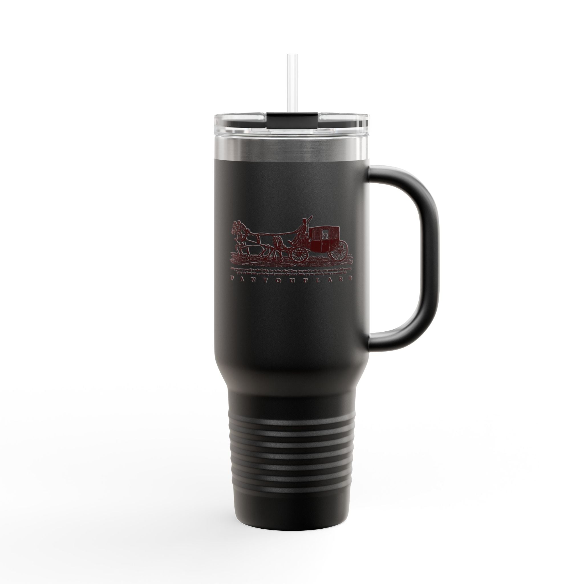 Olive Green Vintage Carriage Quote 40oz Stainless Steel Insulated Travel Mug