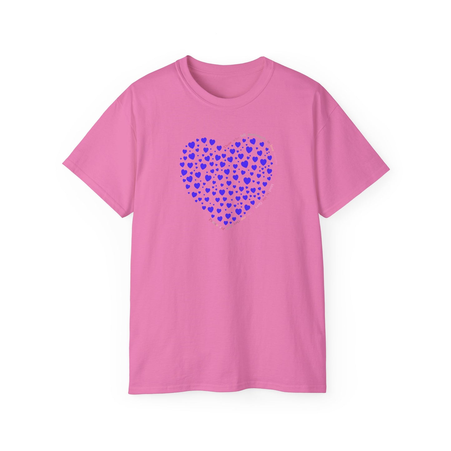 Blue Heart Unisex short sleeved T-shirt