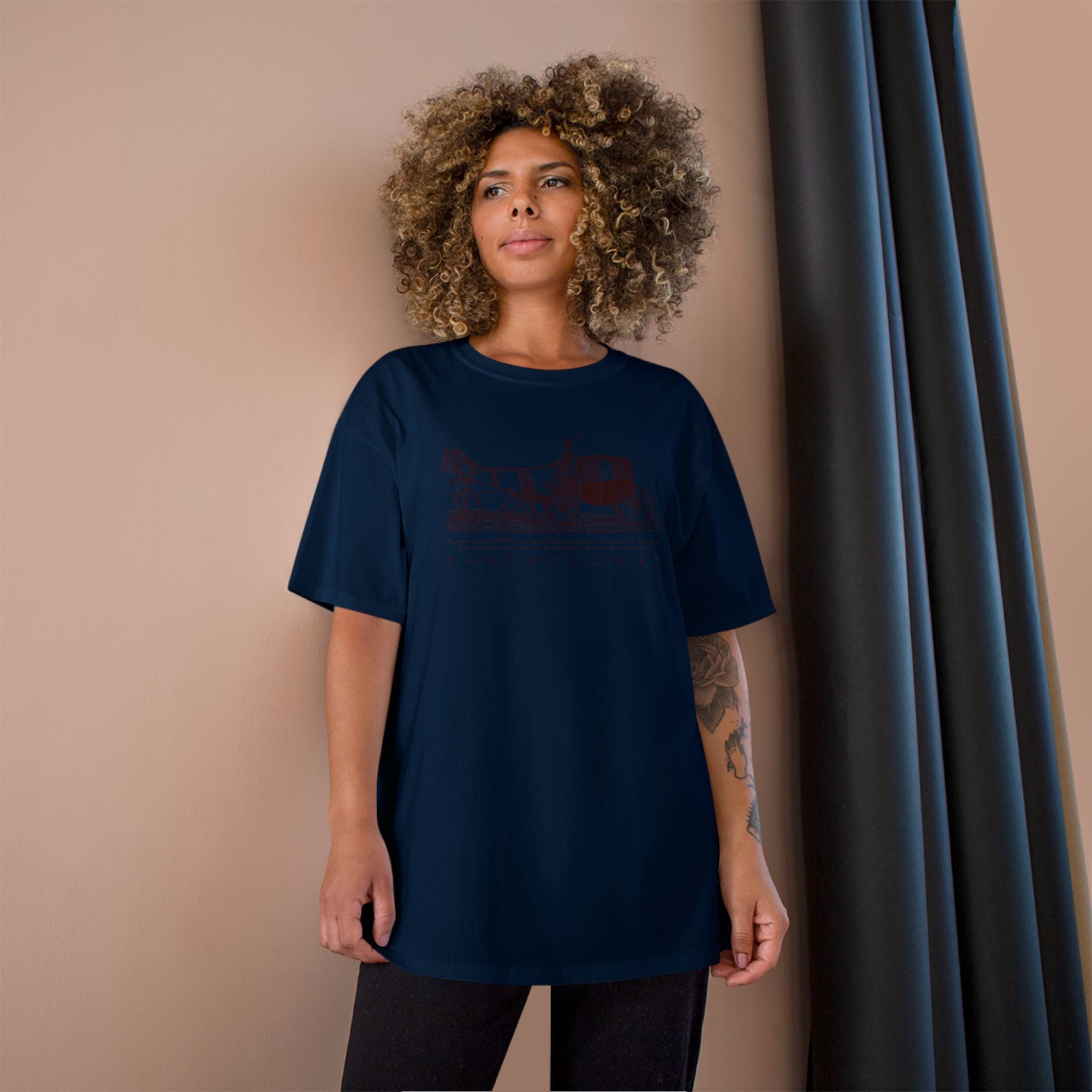 Unisex Burnt Orange Champion Vintage Carriage 100% Cotton T-Shirt