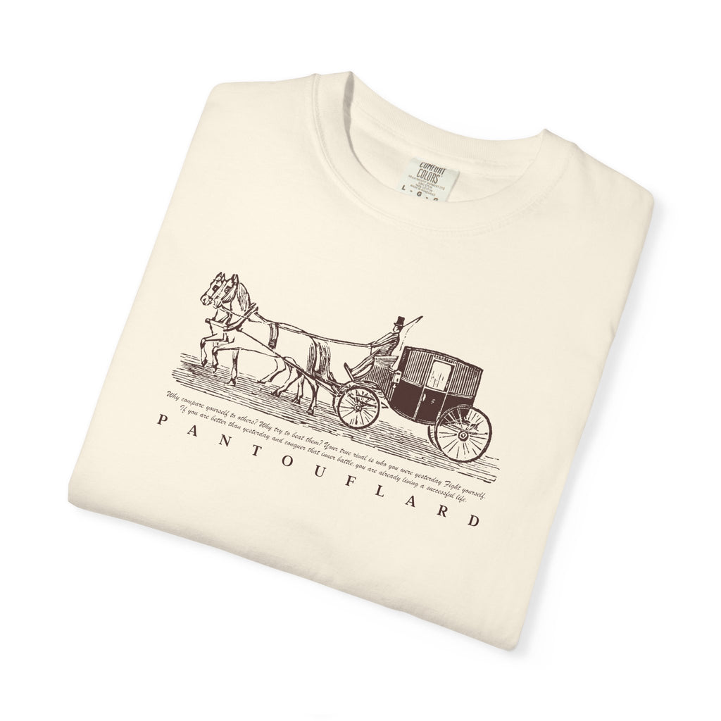 Unisex Burnt Orange Vintage Horse Carriage 100% Cotton T-shirt