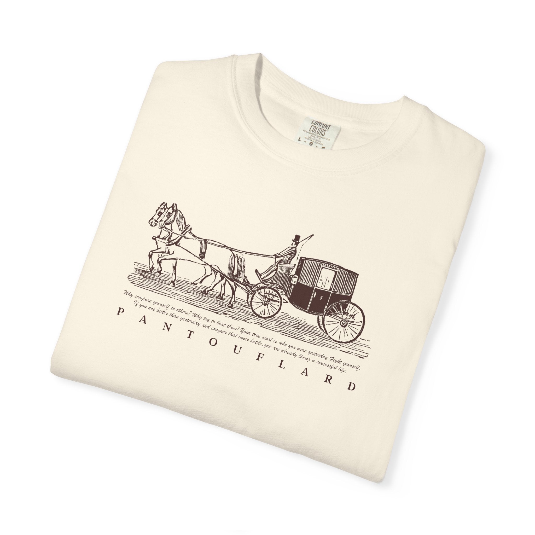Unisex Burnt Orange Vintage Horse Carriage 100% Cotton T-shirt