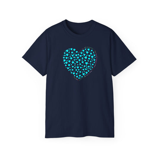 Mint Heart Unisex short sleeved T-shirt