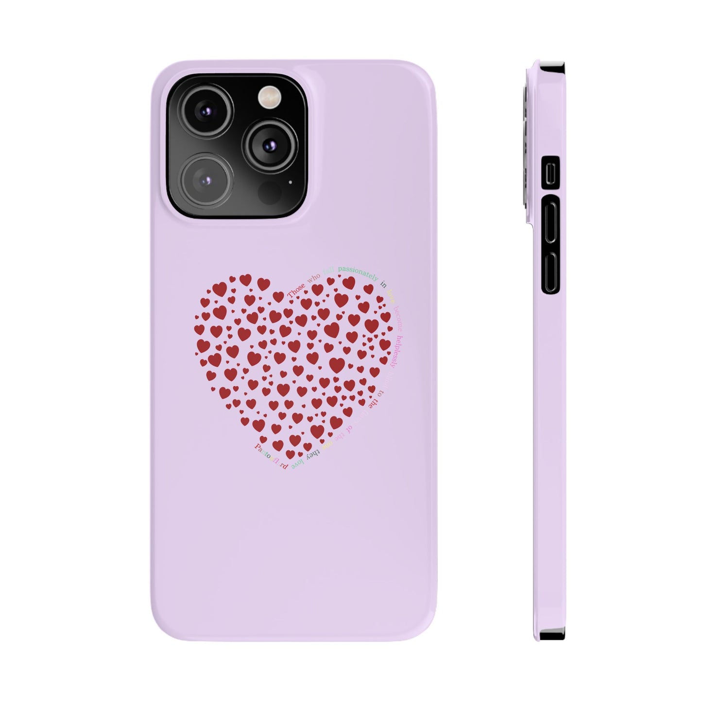 Funda delgada Red Heart para iPhone