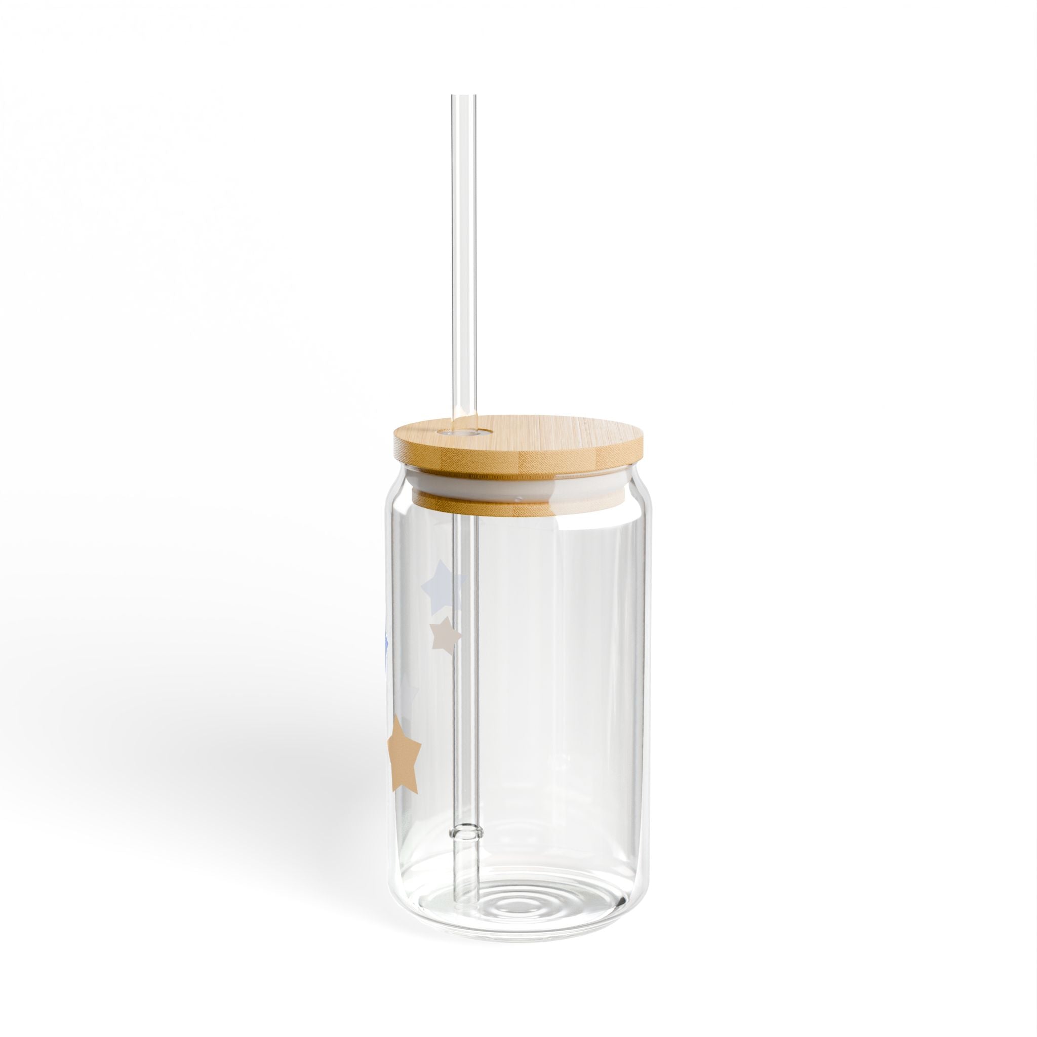 Clear Minimalist Cassiopeia Constellation Tempered Glass Sipper