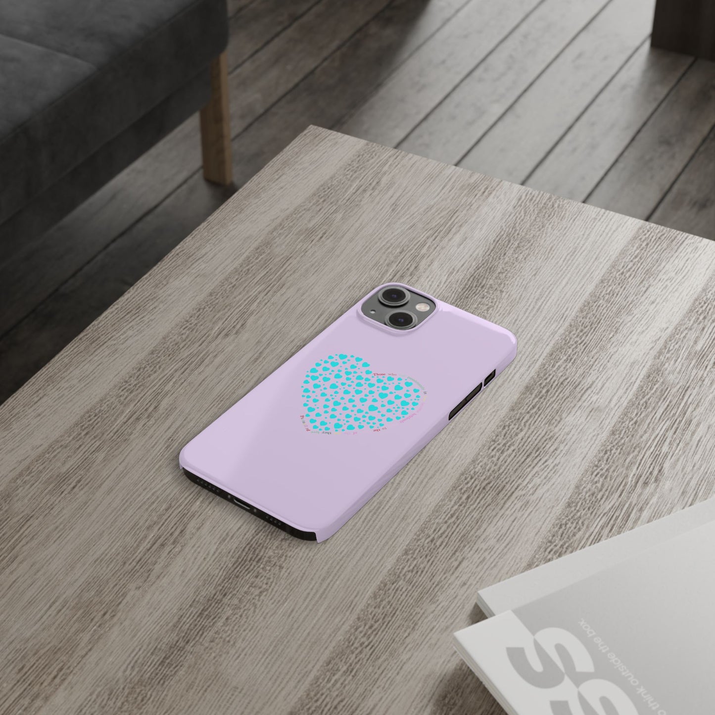 Funda delgada Mint Heart para iPhone