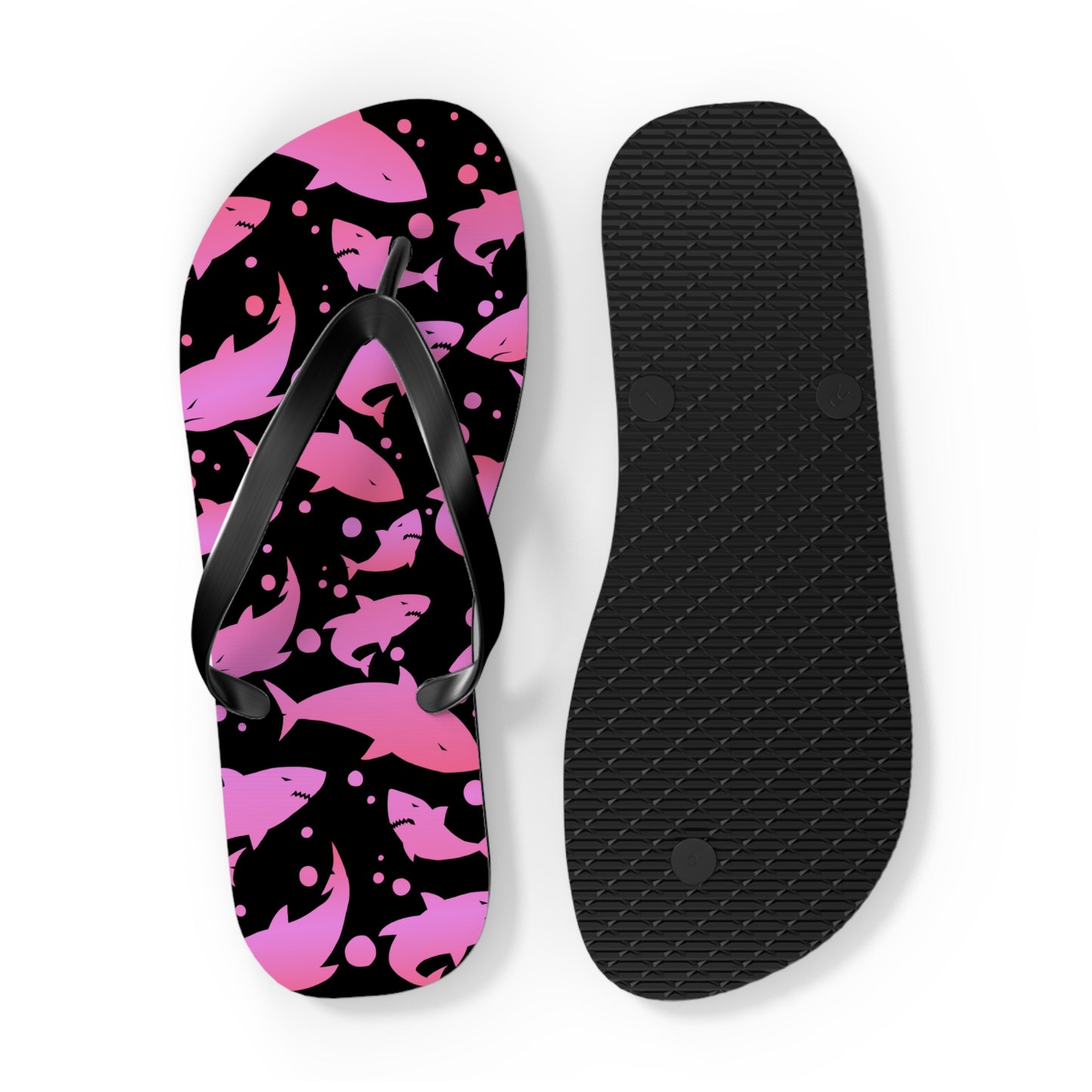 Pink Shark Flip Flops