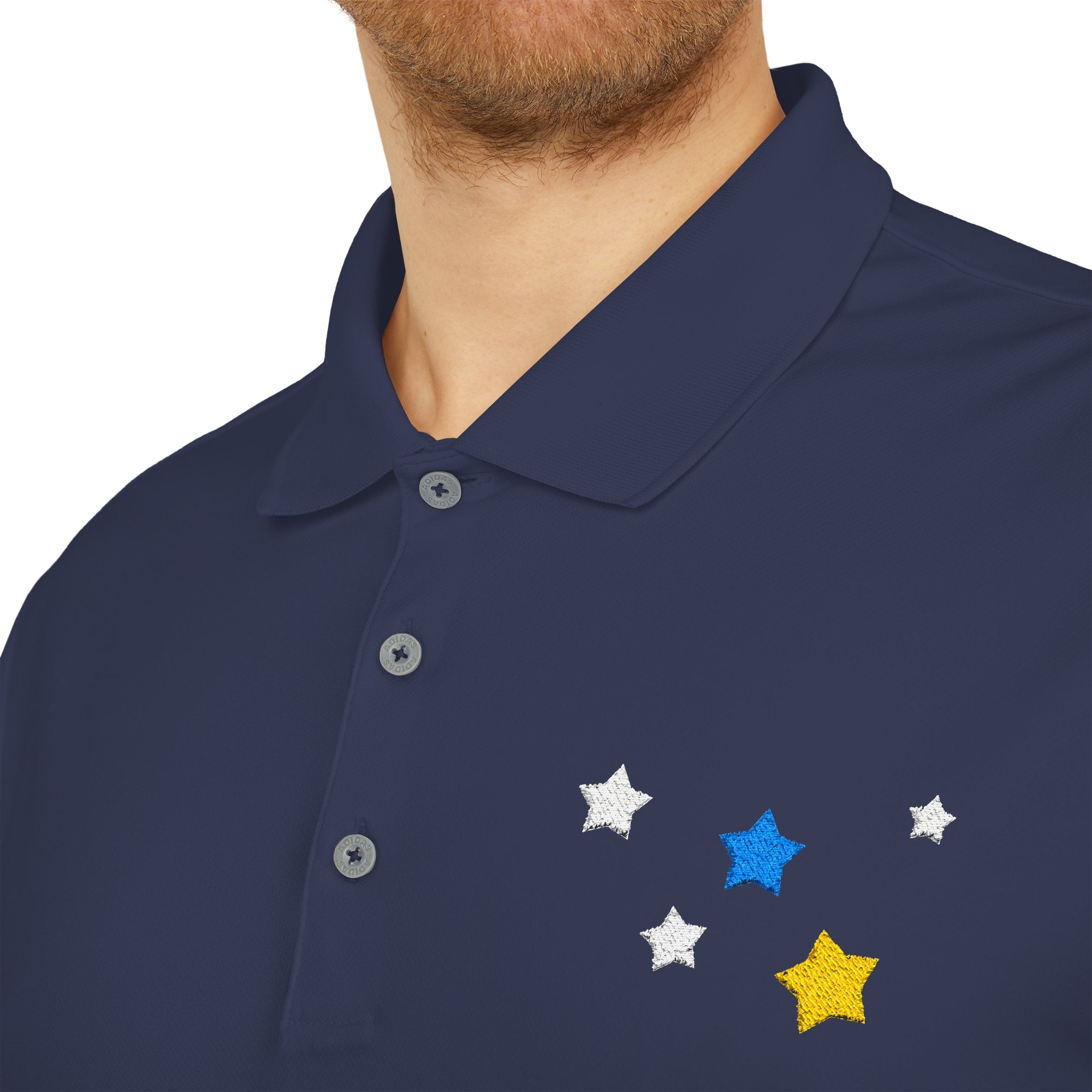 Adidas Unisex Cassiopeia Constellation Embroidered Polo - W-Shape Performance Shirt