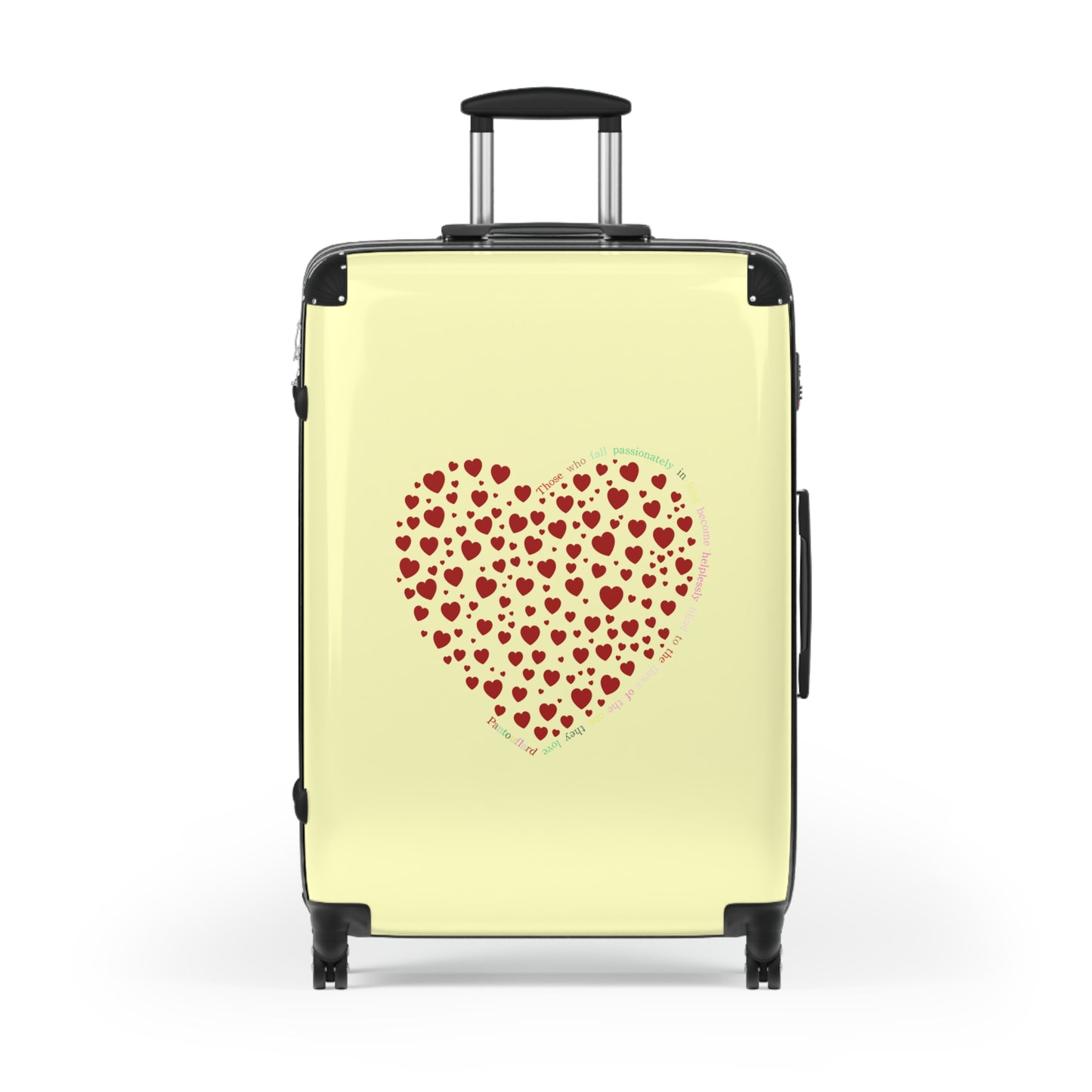 Maleta de diseño corazón rojo, equipaje de viaje