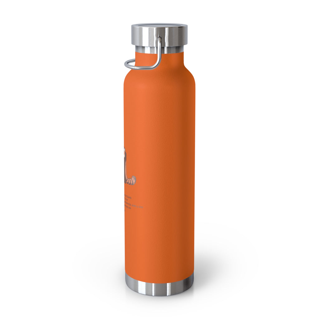 Cyan Blue Cute Standing Red Pandas Quote 22oz Copper Vacuum Insulated Bottle