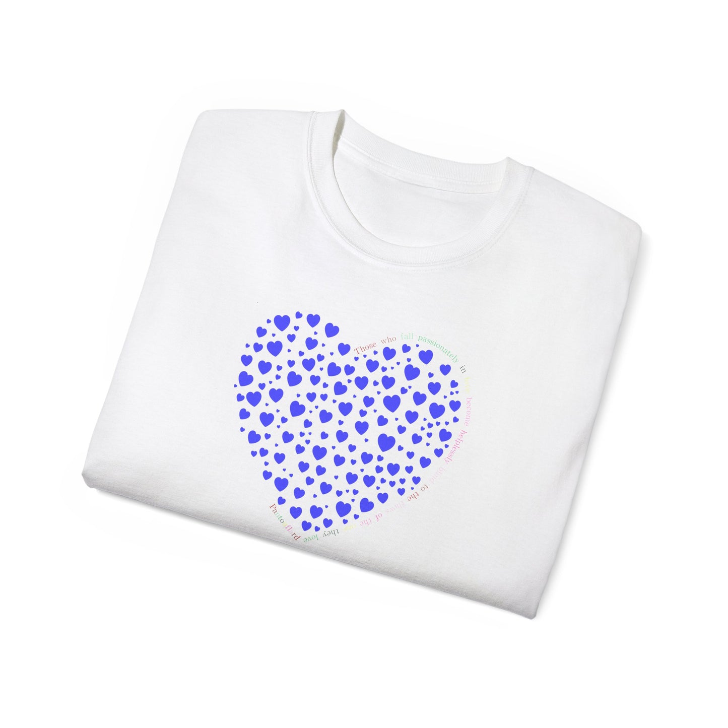 Blue Heart Unisex short sleeved T-shirt