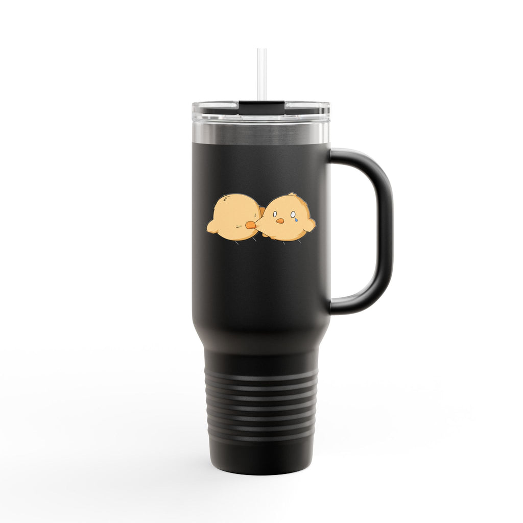 Mint Green Cute Biting Chicks 40oz Stainless Steel Insulated Travel Mug