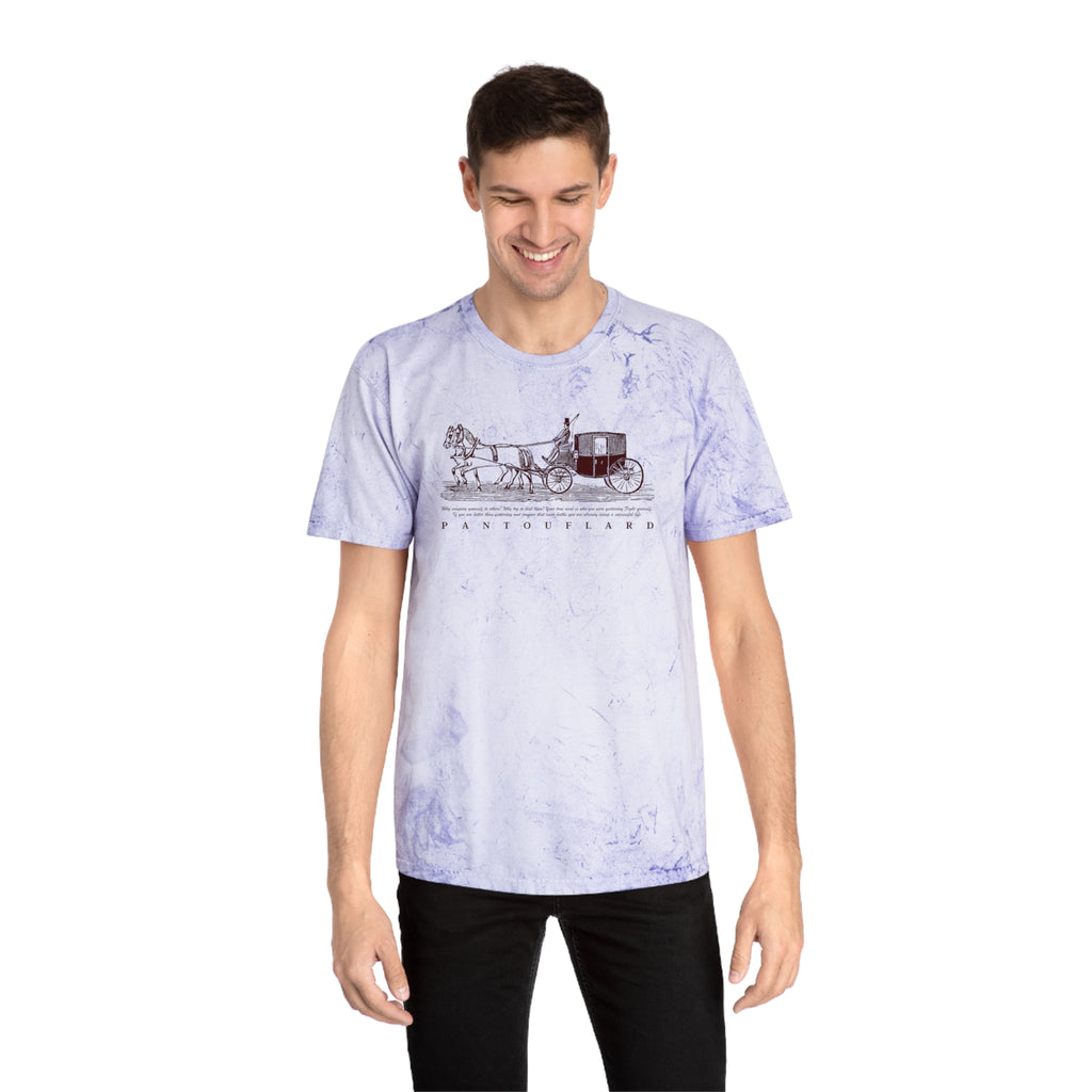 Unisex Grey Color Blast Vintage Carriage Graphic 100% Cotton T-Shirt