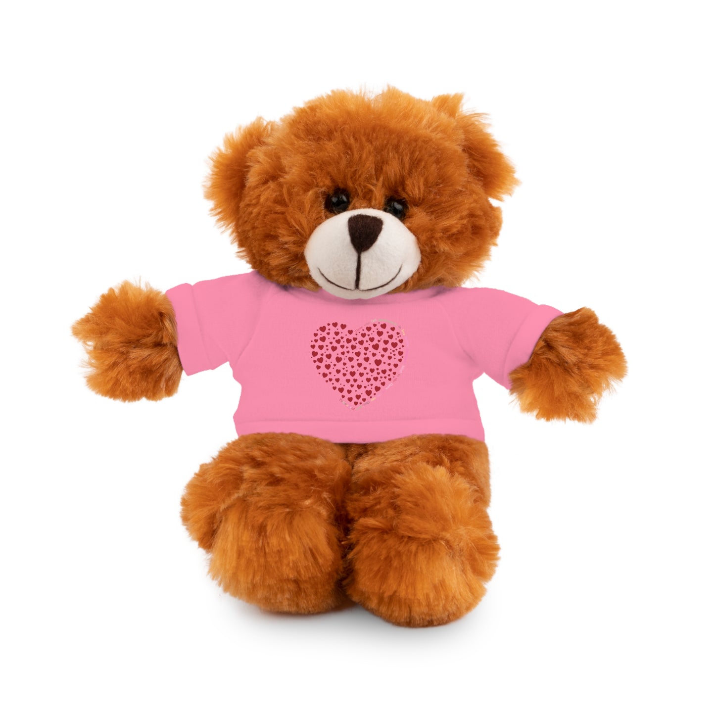Personalized Stuffed Animal with Red Heart T-Shirt