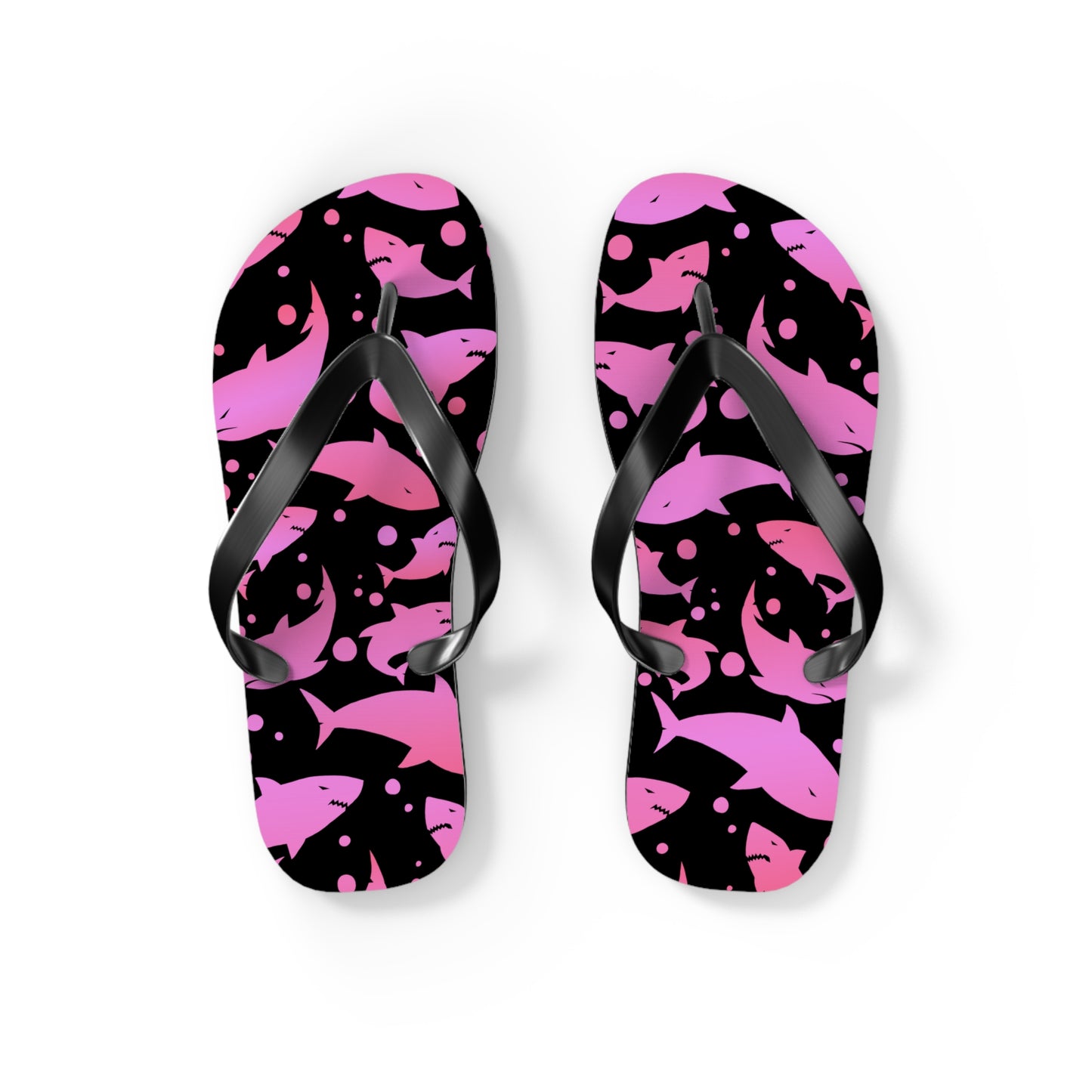 Pink Shark Flip Flops