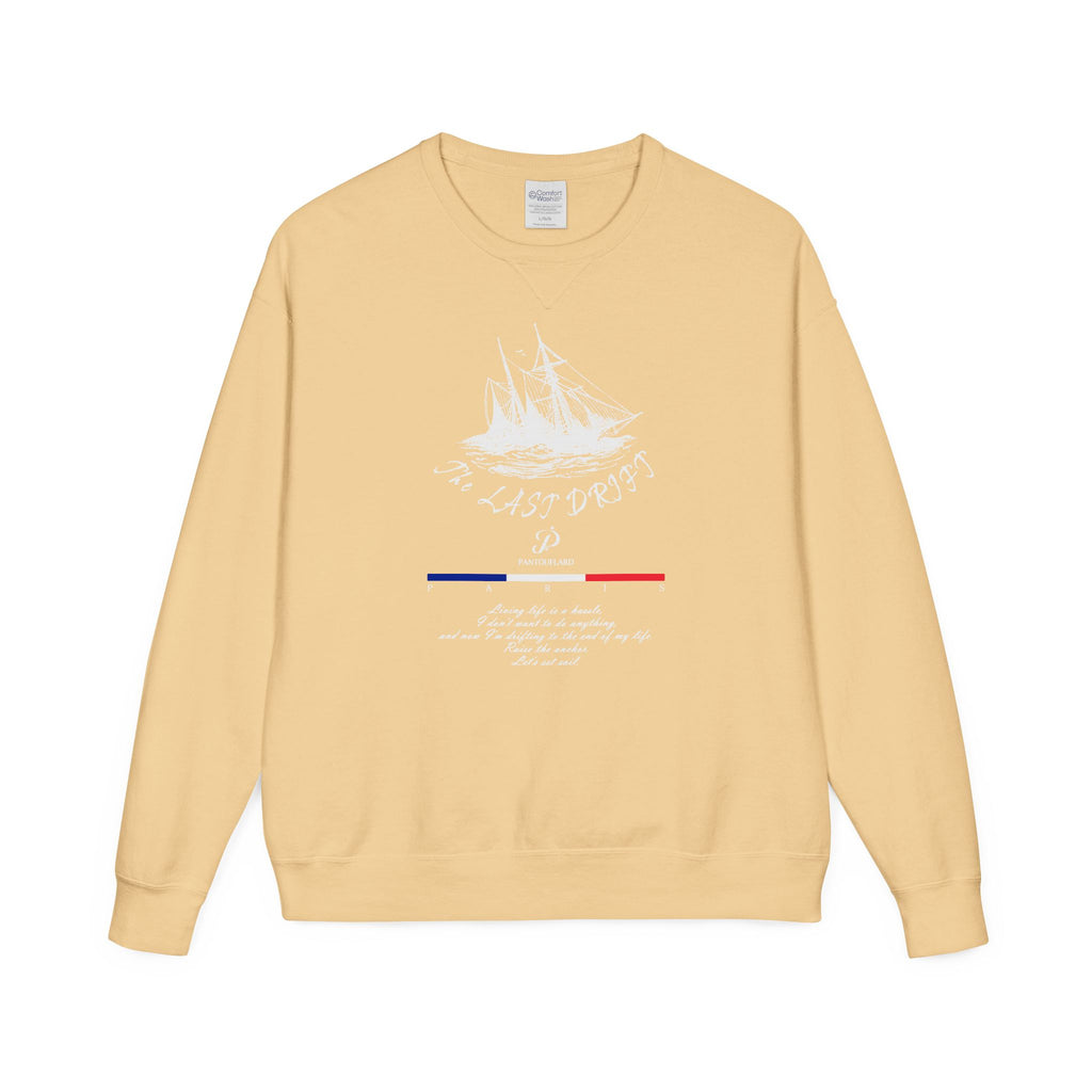 Old Money Nautical Heritage Crewneck - The Last Drift II (Paris Aesthetic Garment-Dyed Sweatshirt)