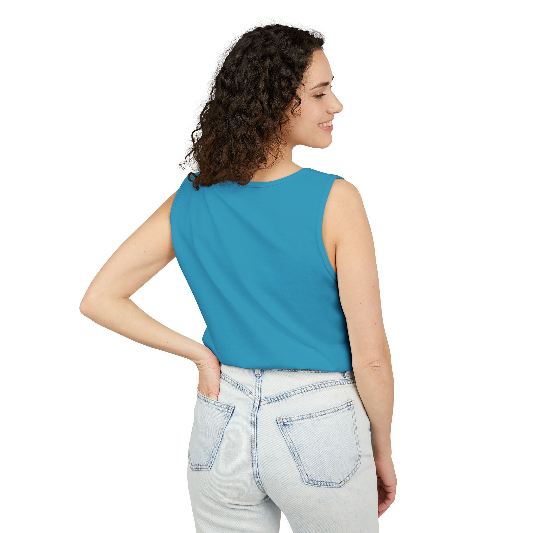 Men's & Women's Cassiopeia Constellation Graphic Garment-Dyed Tank Top - W-Shape Sleeveless Shirt