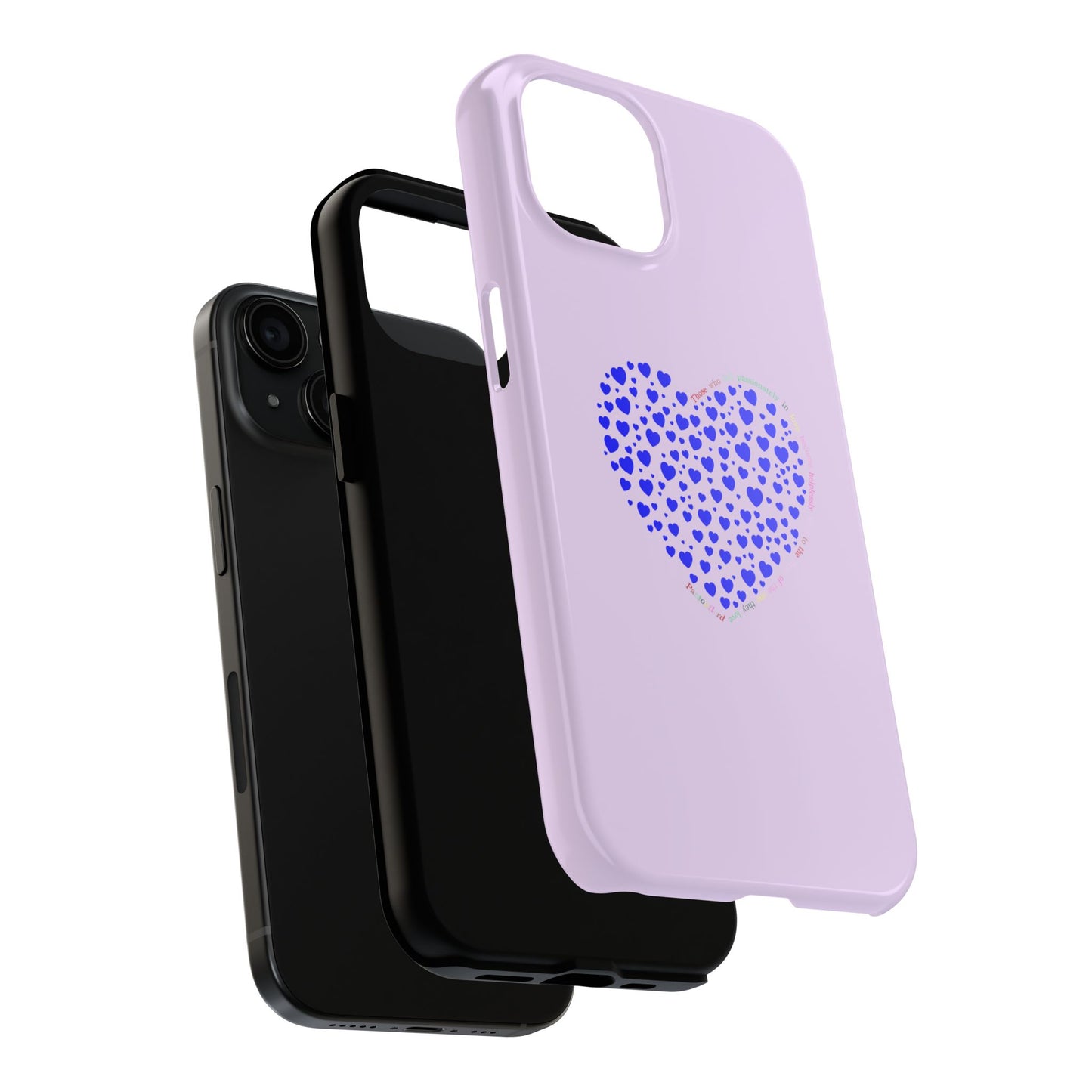 Blue Heart Design Tough iPhone Cases