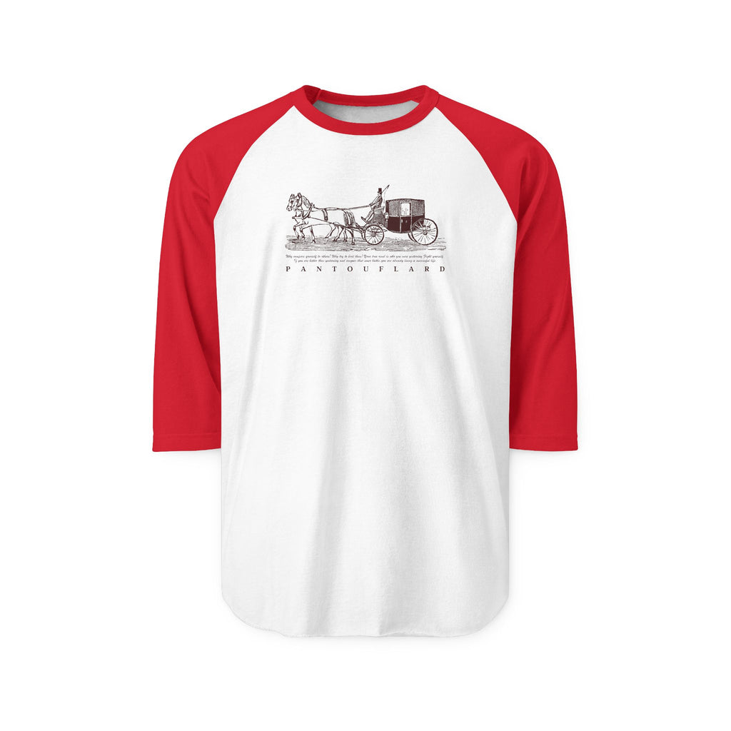 Unisex White Carriage Cotton Raglan Shirt