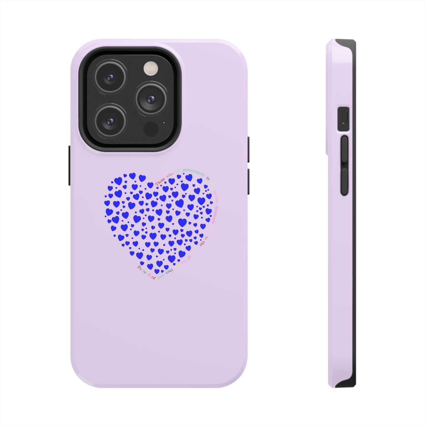 Blue Heart Design Tough iPhone Cases
